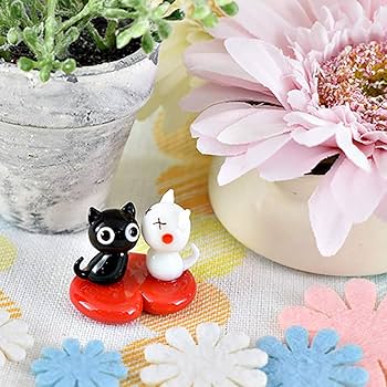 Amazon.co.jp: フォーカート かわいい 猫 手作り ガラス細工