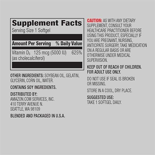 Miniatura 6 de Amazon Elements Complejo B (65 cápsulas) y vitamina D3 Amazon Elements (180 cápsulas blandas)