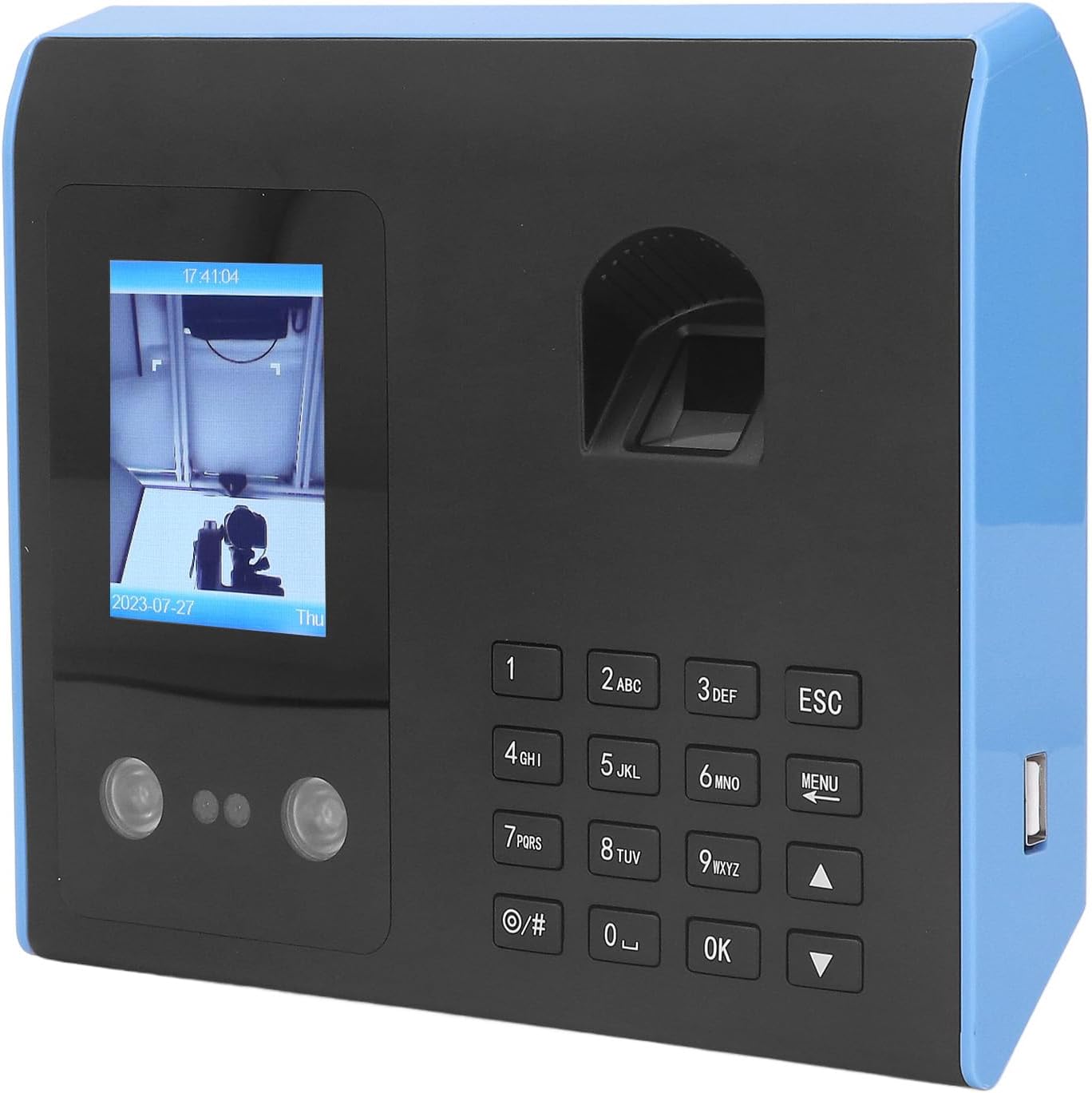 勤怠、タイムレコーダーマシン IP54 防水 USB インターフェース 幅広い用途 100‑240V (米国プラグ) 勤怠、USB  インターフェースタイムクロックマシン顔自動タイミング 100‑240V (米国プラグ) Amazon.co.jp: タイムレコーダー 日本会社専用  勤怠管理 顔/指紋認証タイム ...