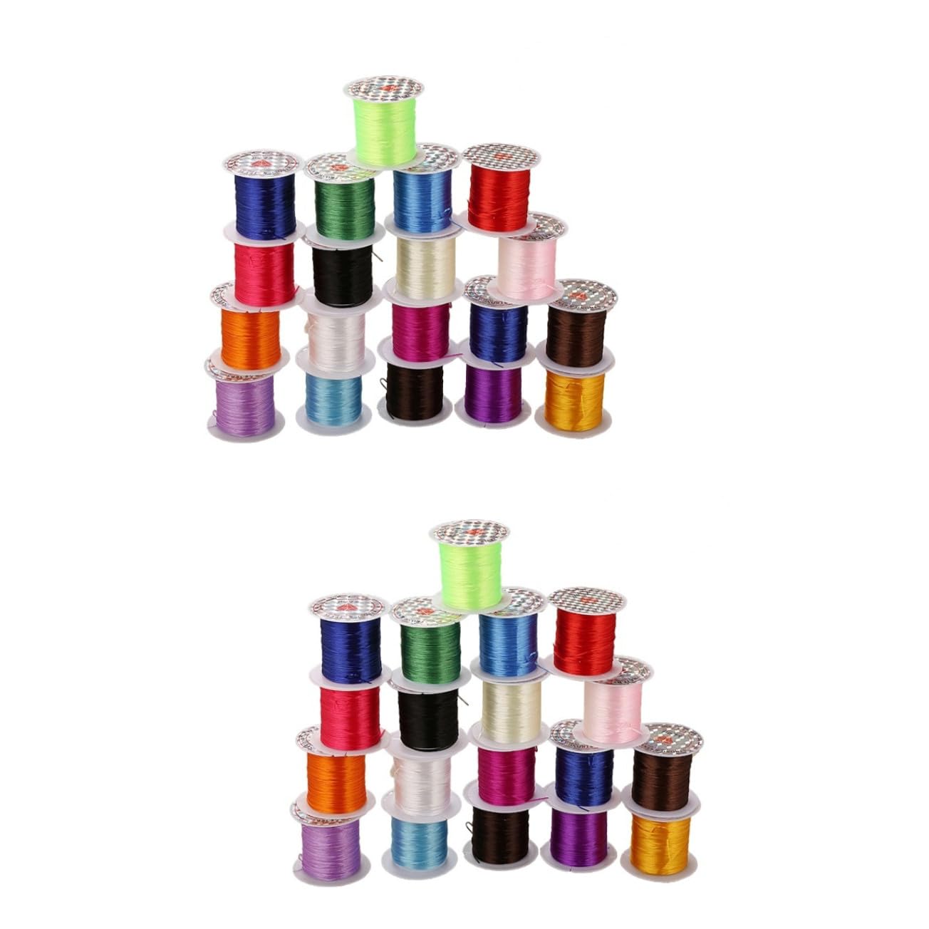 Lurrose 50rollen Elastische Kristallschnur Transparentes Fadenmaterial Für Schmuck Und Bastelprojekte Gemischte Farben