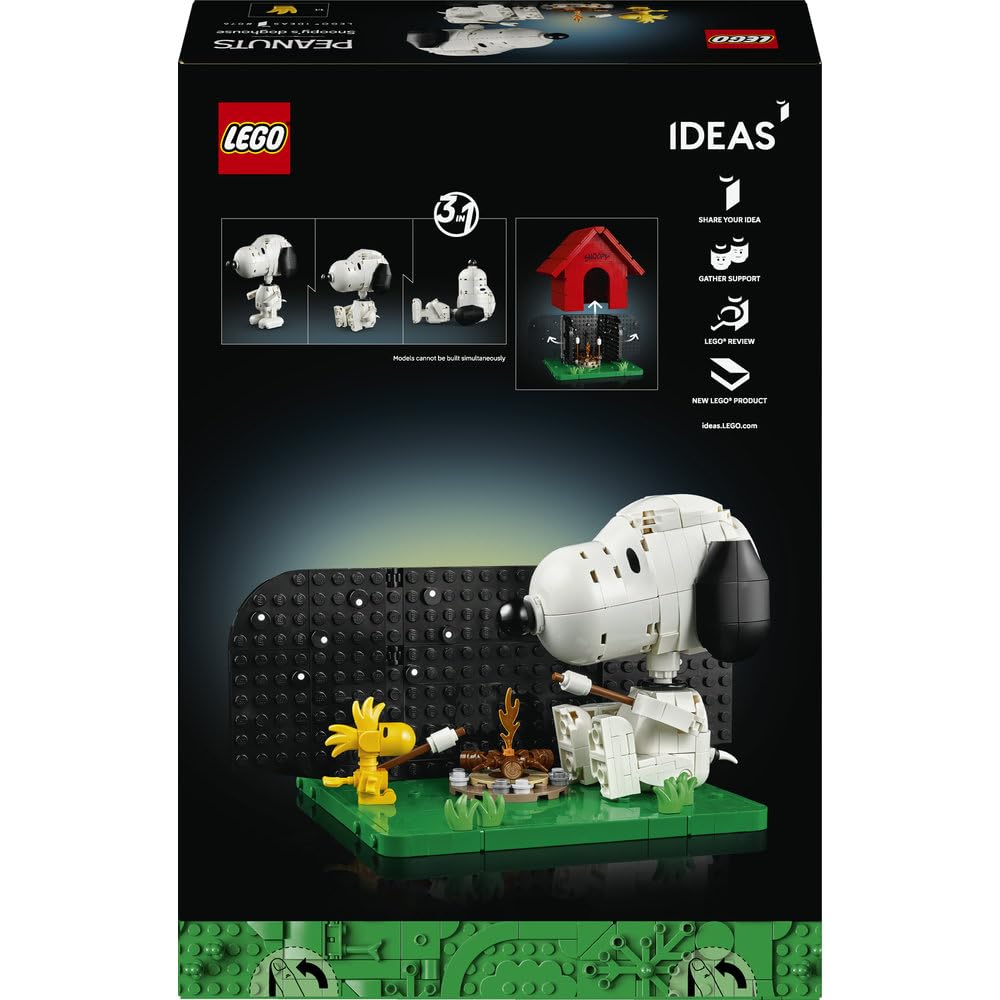 LEGO Ideas Fistaszki: Buda Snoopy’ego 21368 | Model kolekcjonerski, zestaw dla dorosłych, prezent dla fana Snoopy’ego, 964 elementy
