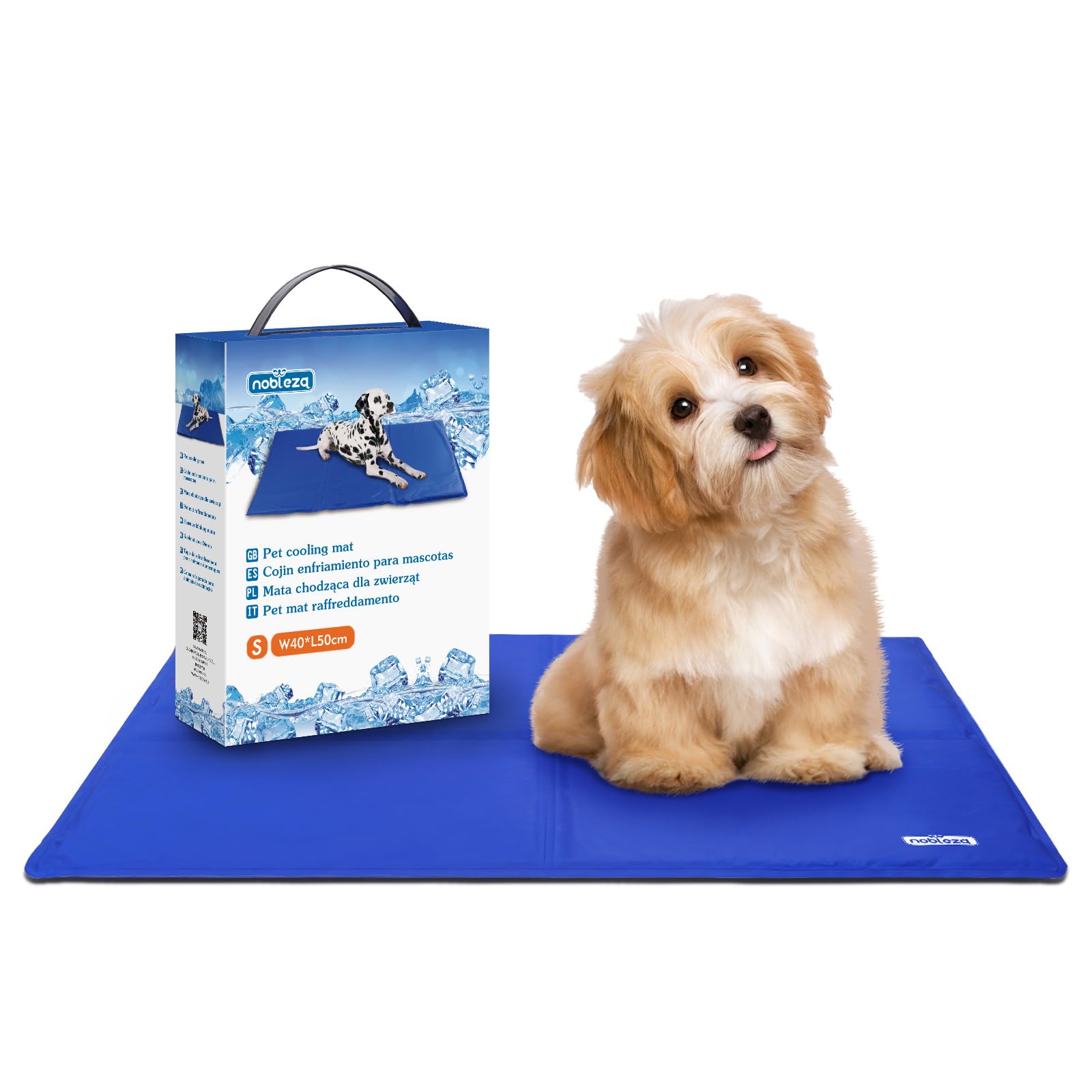 Nobleza - Tappetino Refrigerante in Gel per Cani, Gatti e Animali Domestici, Non tossico. 50 * 40cm,S