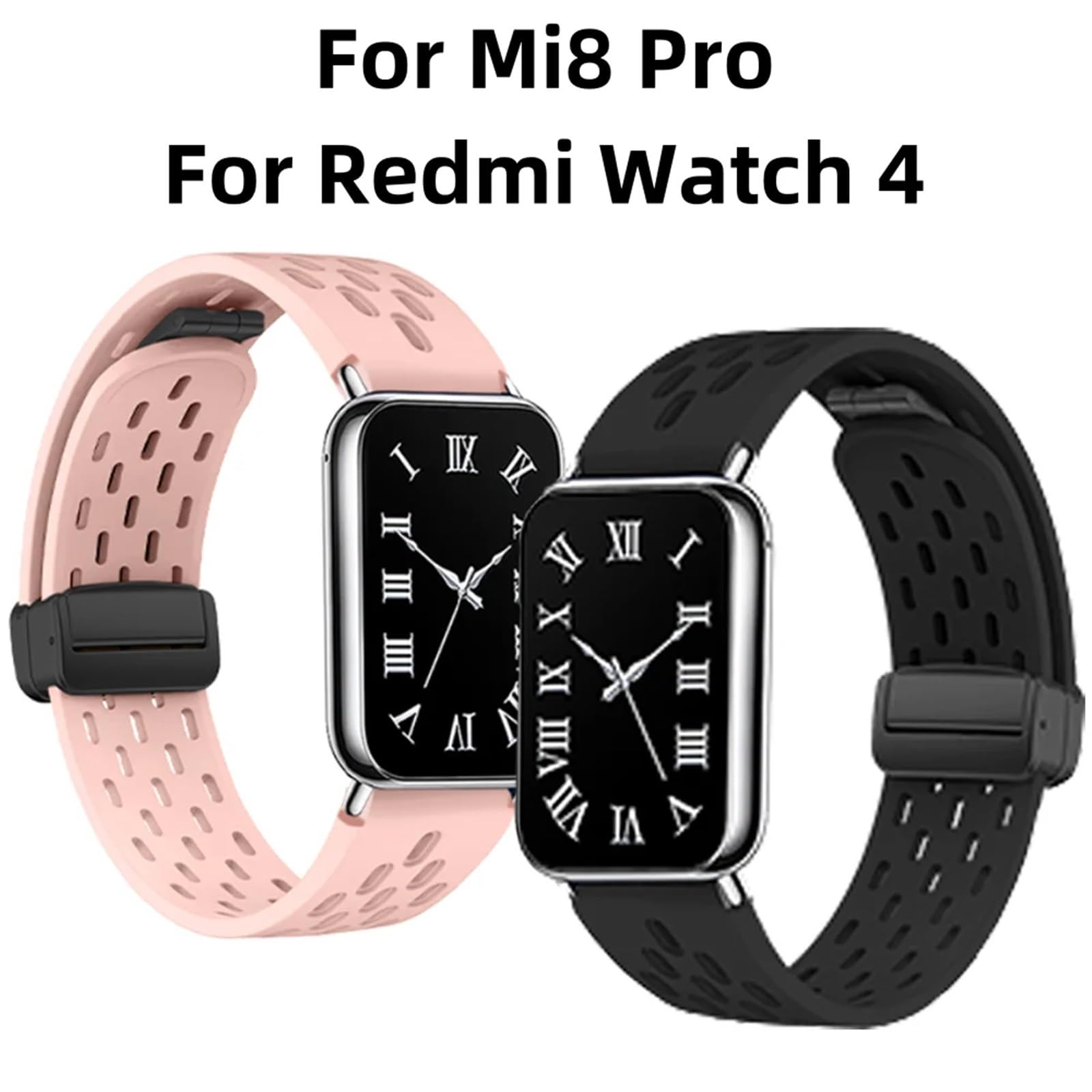 JDIME Cinturino in silicone per Redmi Watch 4/8 Pro Magnetic Buckle Sports Band per MI Band 8 Pro Correa Accessori per braccialetti traspiranti Bracciale