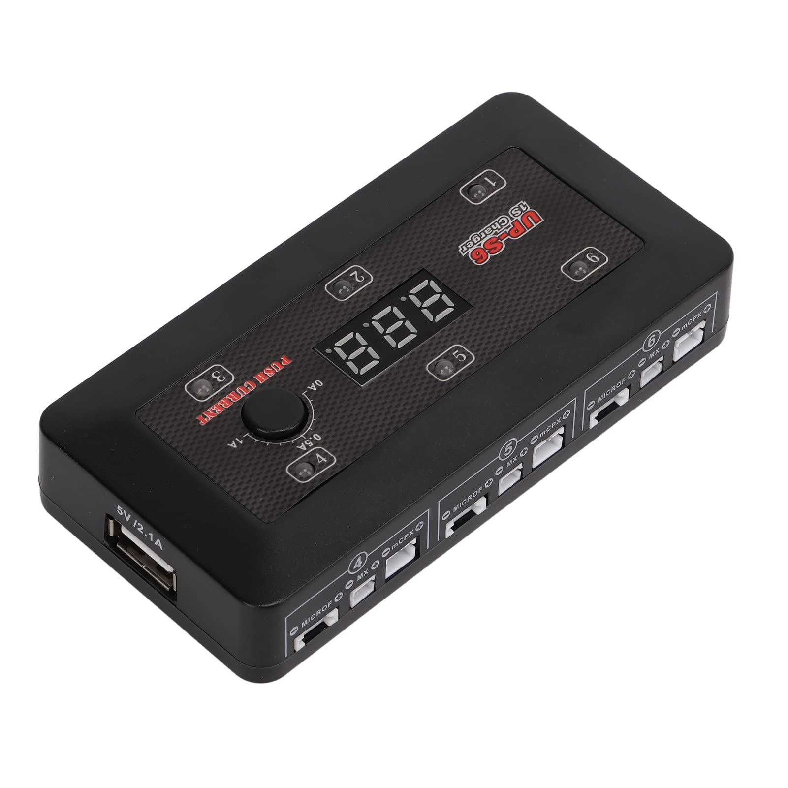 Changor UP-S6AC Chargeur de Batterie S6 RC avec Indication Vocale Intelligente et Sortie USB pour Batteries Lipo Lithium 5 V 2,1 A pour Les Amateurs de Quadricoptères et D'avions RC