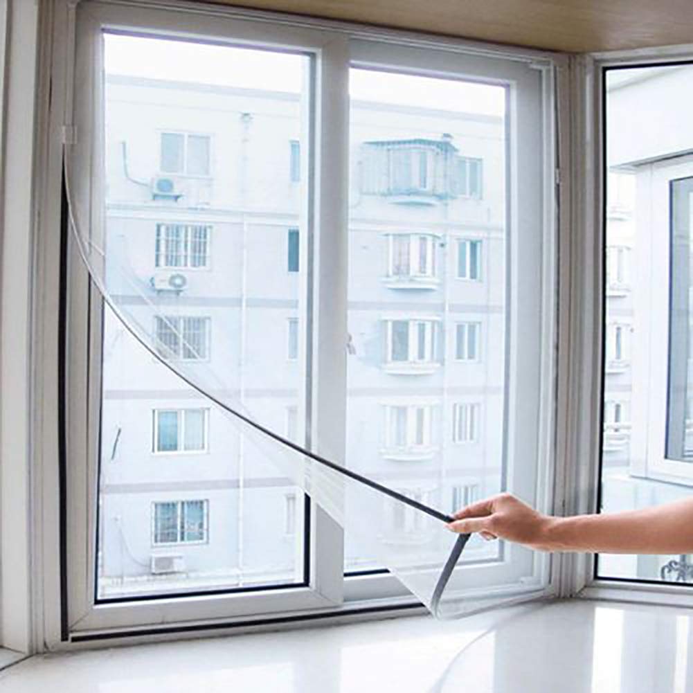 Brussels08 DIY Self-adhesive Window Screen Mesh Net Window Mosquito Net Insect Mosquito Fly Bug Moth Netting Screen Protector Mesh Curtain Mosquito Net For Windows White