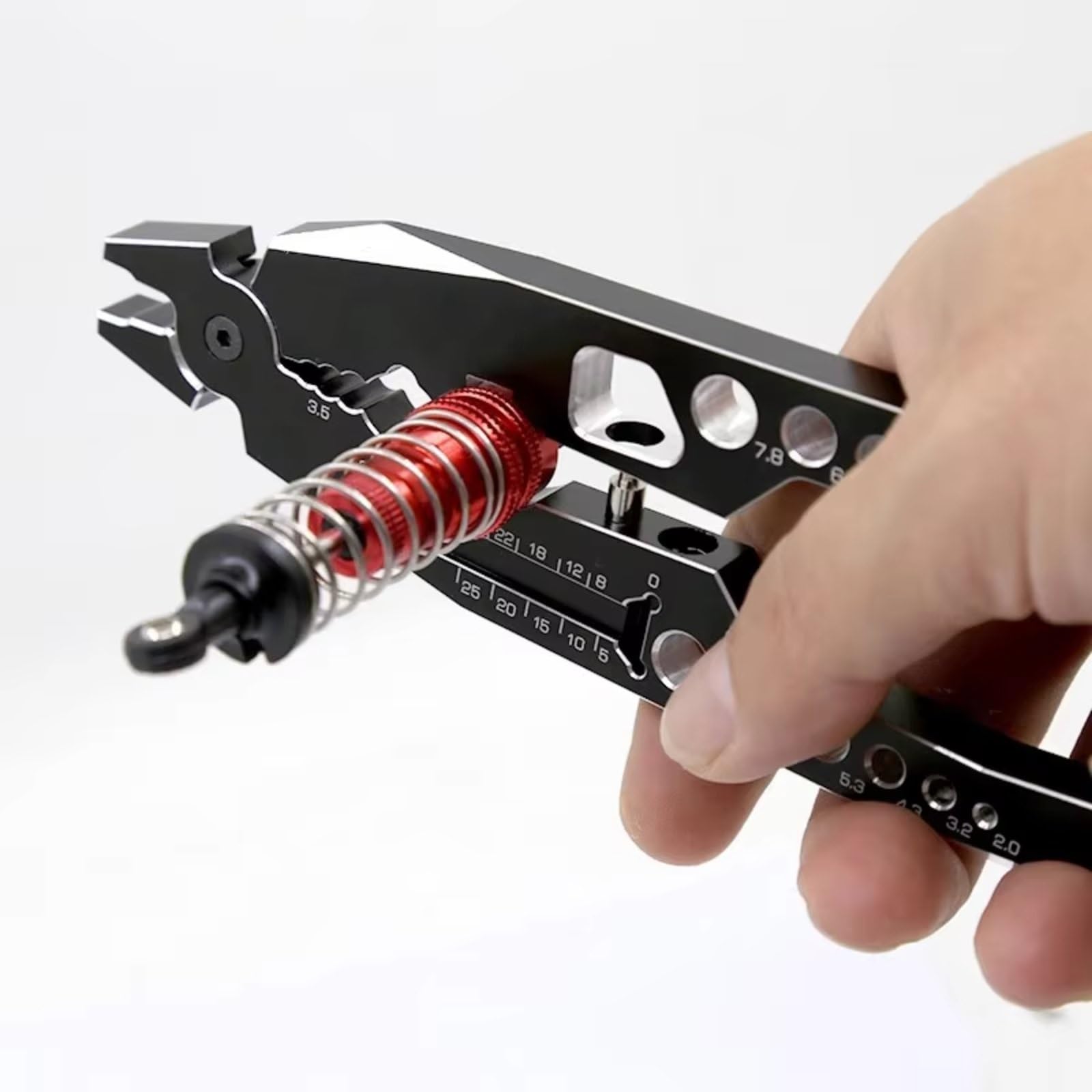 RC Strumento Smontaggio per Ricambi Universali Auto RC 7 in 1 Pinza per Ammortizzatori in Lega Alluminio Stazione Saldatura Chiave per Auto RC Modelli RC Strumento Riparazione per Giocattoli