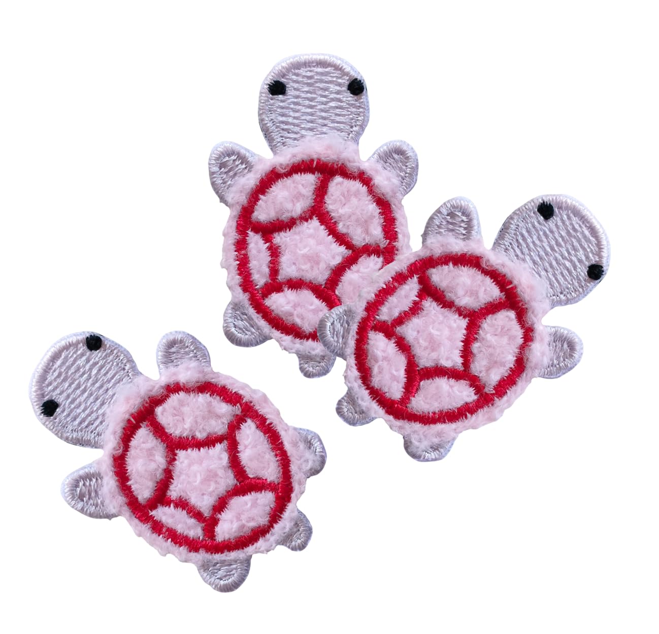 Mini Cute Turtle Cartoon Kids Embroidery Embroidered Badge Iron On Sew On Patch Applique for Backpacks Jeans Jackets Clothing Sweatshirts Hats (3 PCS.)