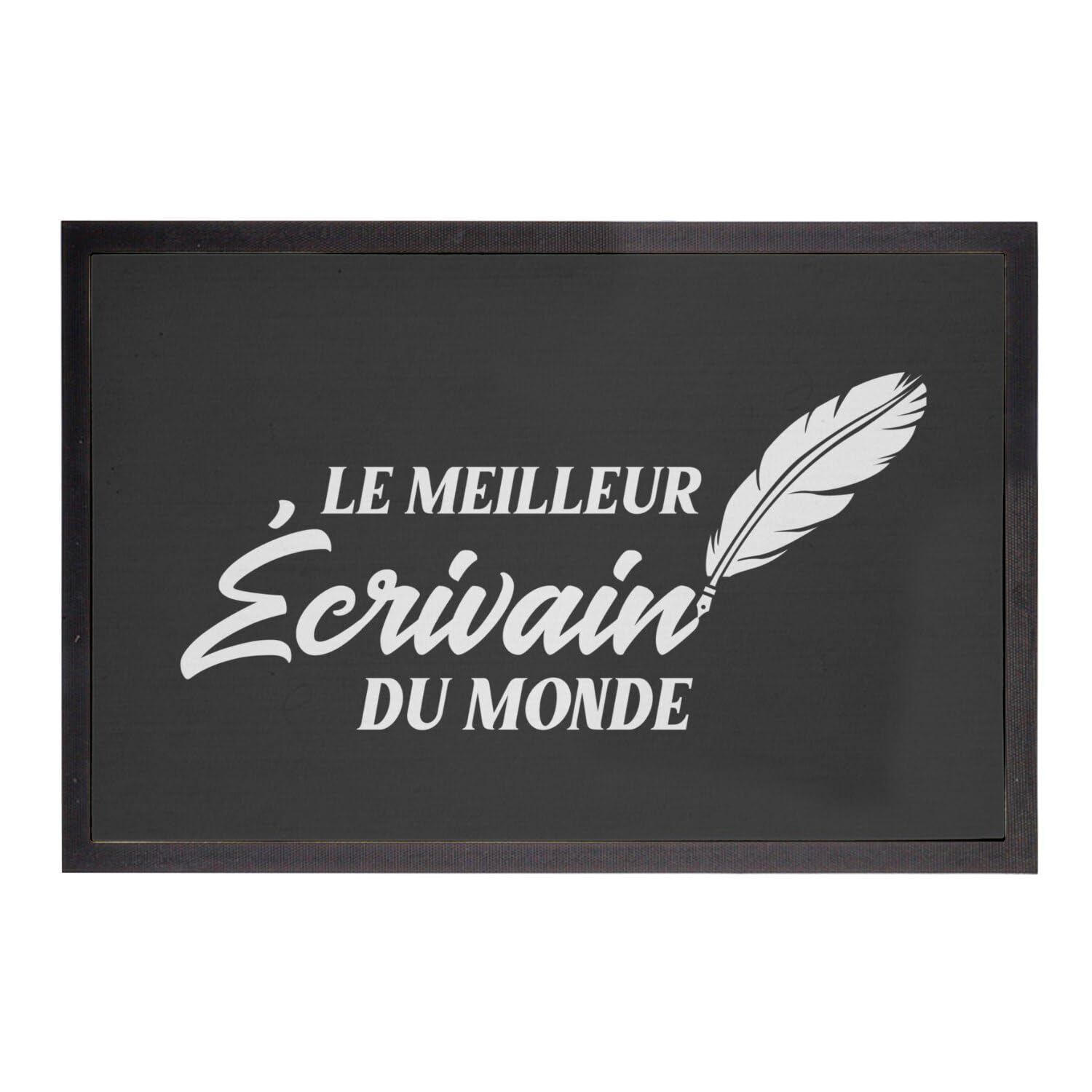 Paillasson Roman Livre et tapis de sol noir d'entrée pour amateurs de belles histoires