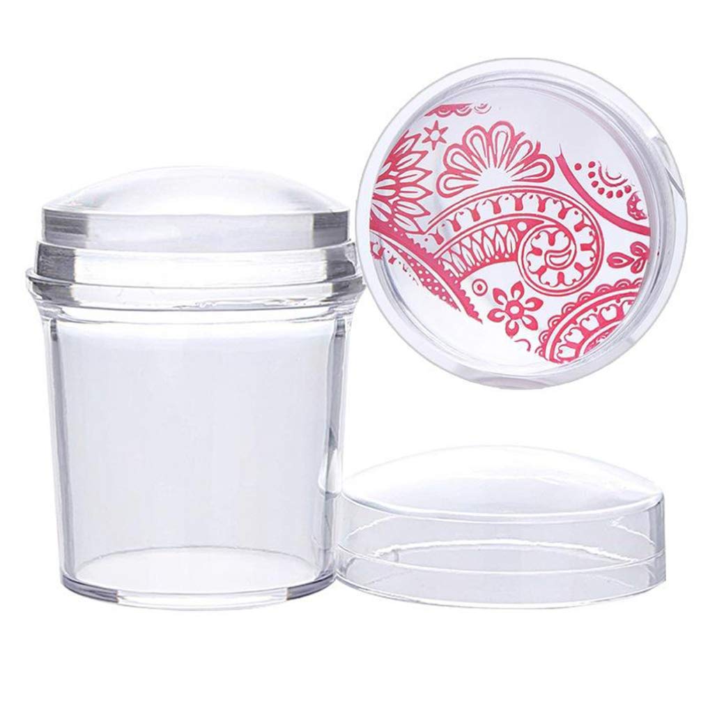 Lurrose Nail Art Stamper Clear Nail Stamper Silicone Jelly Stamper Nail Art Stamper Heads for DIY Nail Stamping Decoration