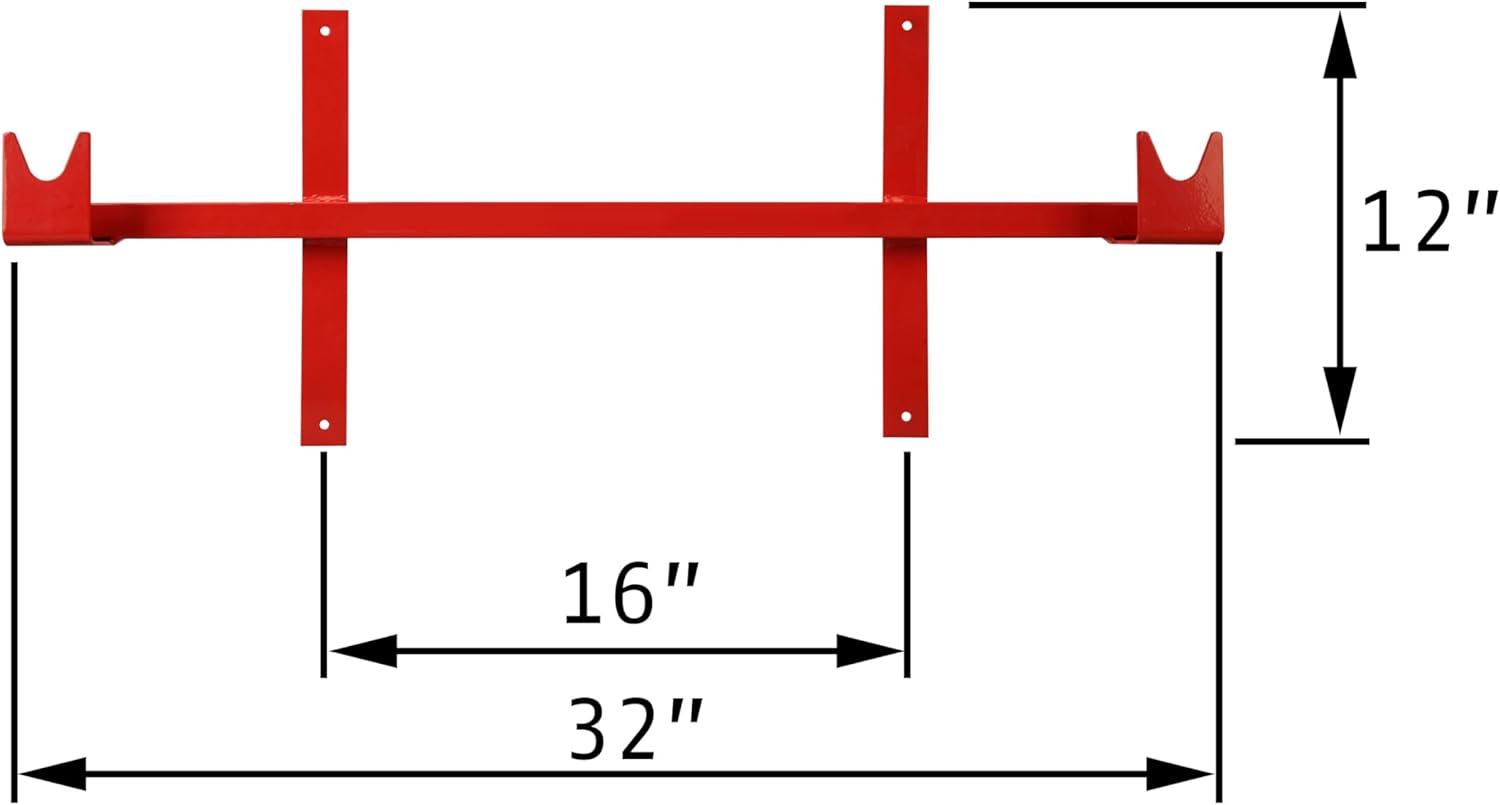 Targa Top Wall Mount Red Finish | Corvette C5 1997–2004 Roof Storage Bracket