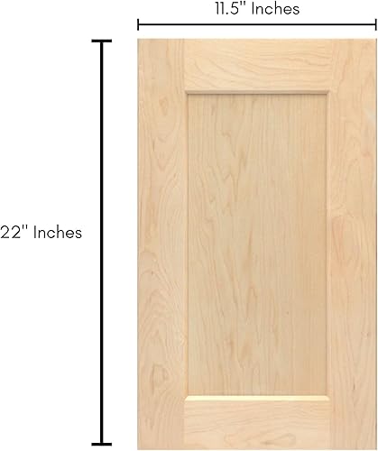 Miniatura 4 de Reemplazo frontal de puerta de gabinete de arce sin terminar - 11.5W x 22H