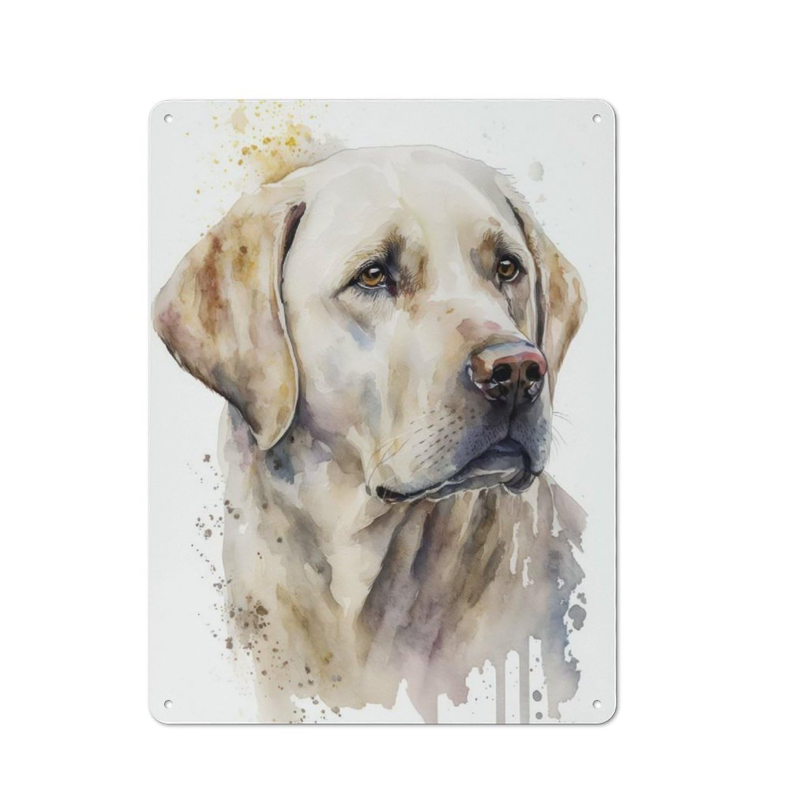 Junmoney Abrador Retriever Dog Retro Metal Wall Decor 40X30cm, Tin Wall Sign For Bakery, Diner, Cafe Or Family Room
