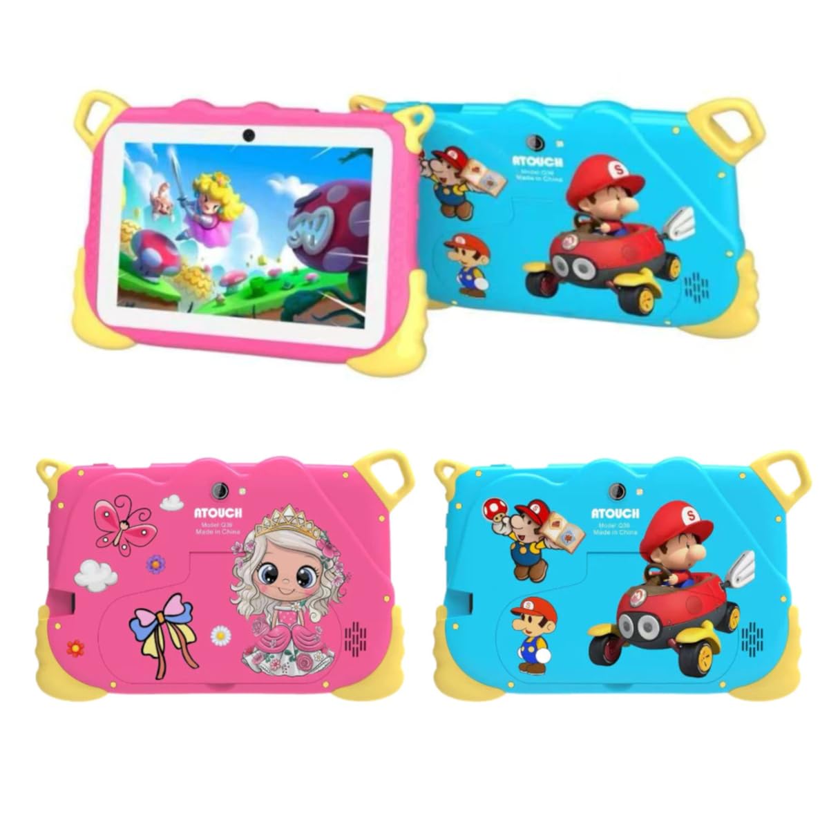 Tablet Infantil Kids Criança Mario Smart 7 polegadas RAM 8GB + 256