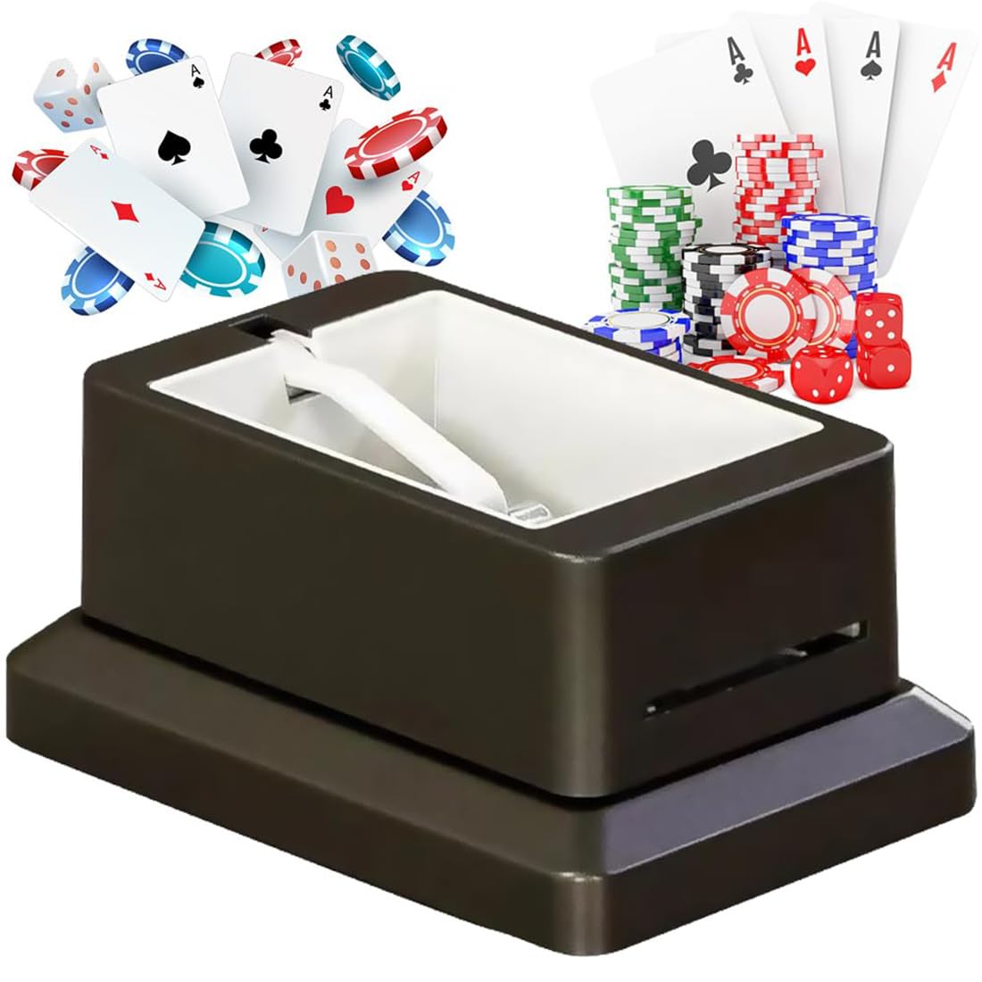 Améliorez l'expérience de jeu avec le concessionnaire de cartes UNO, Blackjack, Texas Hold'em entièrement automatique – Machine à diviser 4 jeux rechargeable pour jusqu'à 8 joueurs