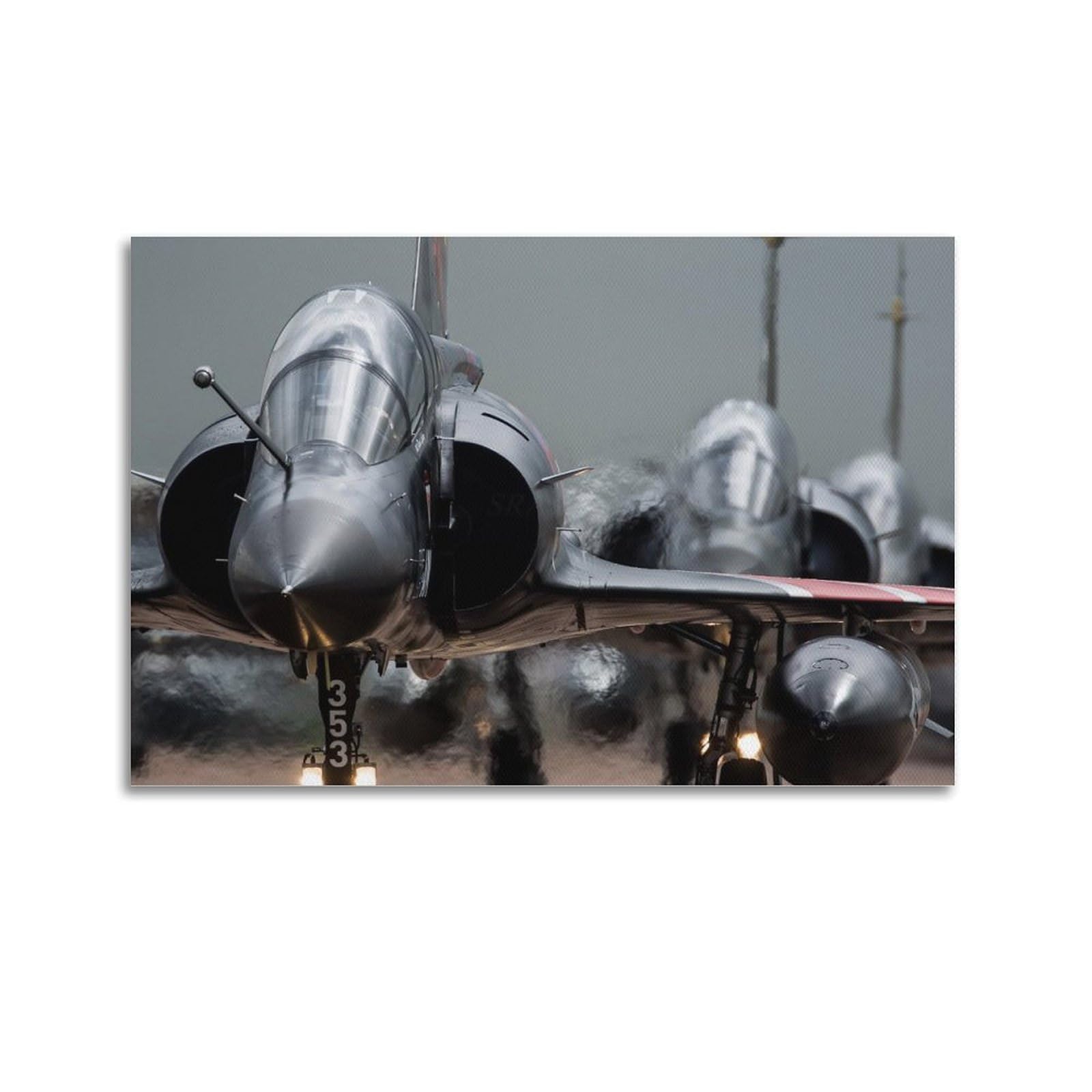 Fighter Plane Poster Mirage 2000 Fighter Jet Military Fighter Aircraft Poster Decorative Painting Canvas Wall Posters And Art Picture Print Modern Family Bedroom Decor Posters 20x30inch(50x75cm)