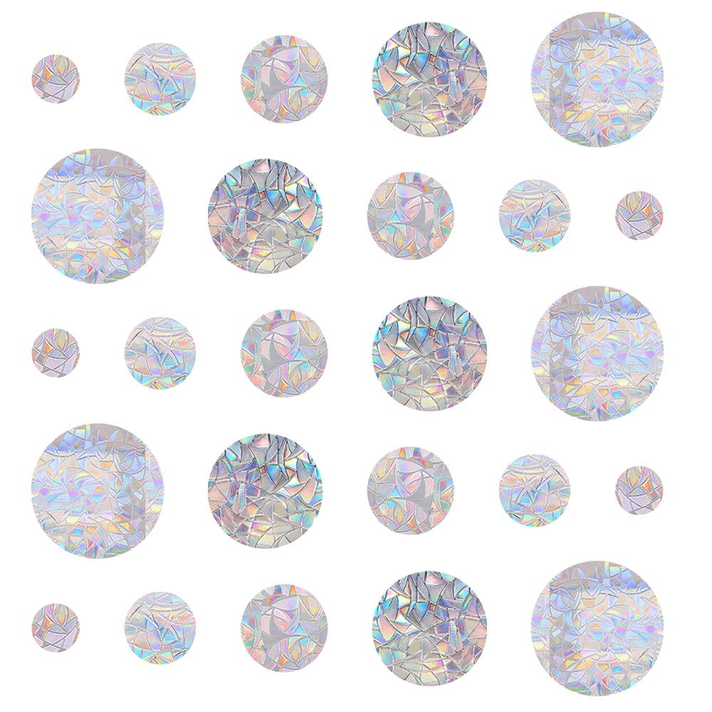 52 Stuks Ronde Antibotsings Stickers voor Ramen, Regenboog