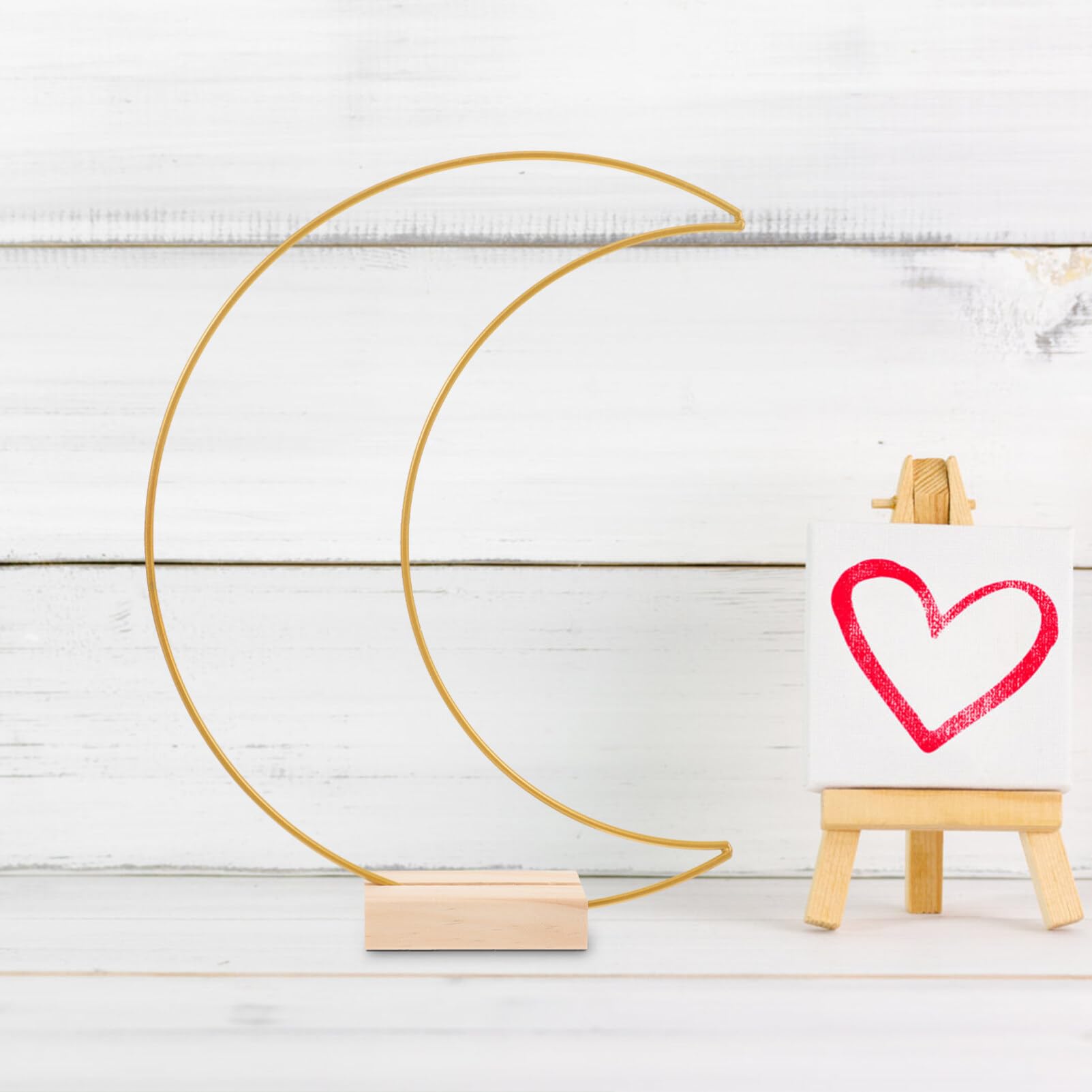 Zerodeko 10sets Cerchi Floreali in Metallo da Scrivania per Decorazioni Fai da Te Realizzati in Ferro e Legno per Lavoretti Artigianali e Centrotavole
