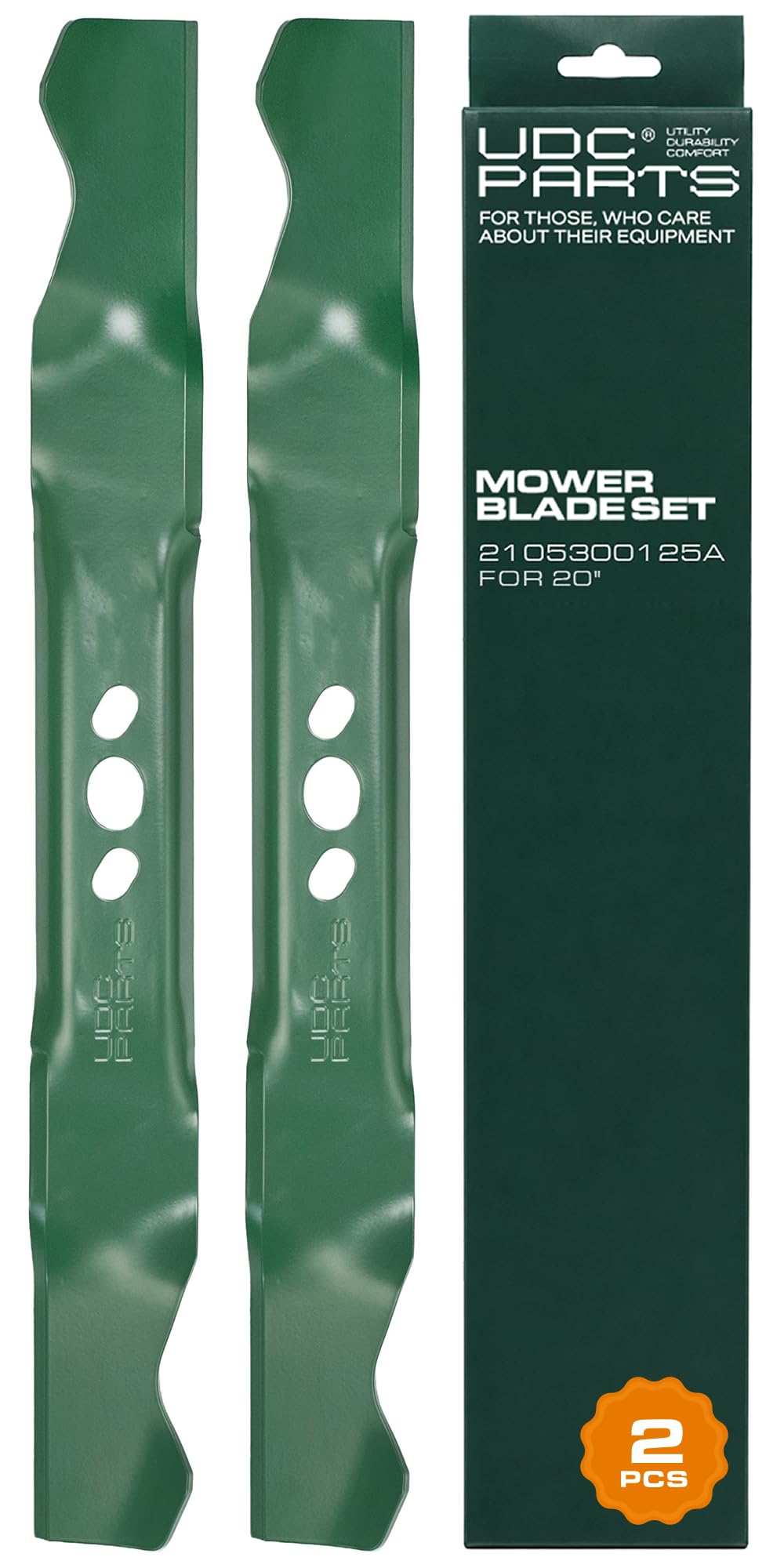 UDC Parts 2105300125A Lawn Mower Blades Replacement for Hyper Tough 20 Inch