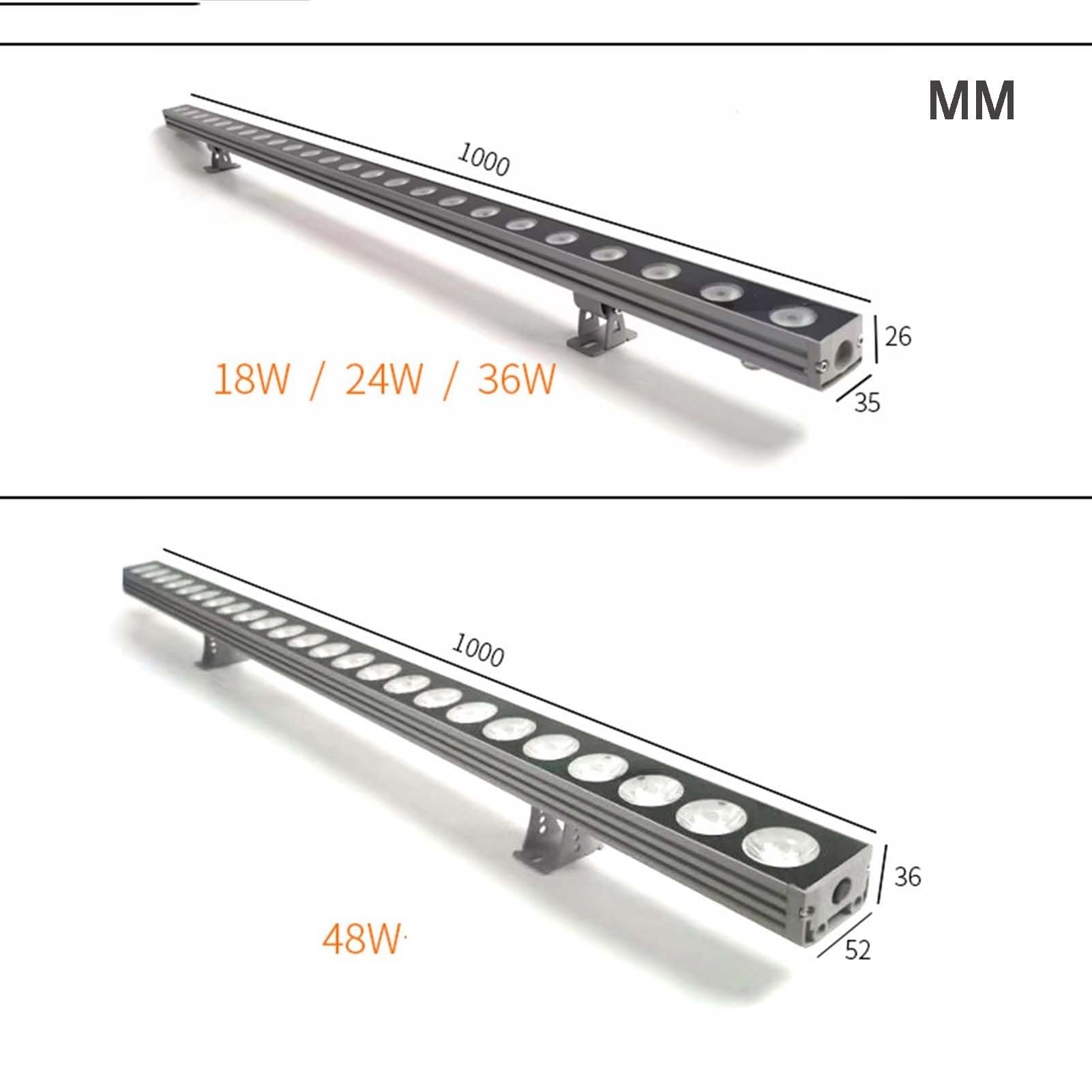 Foco LED De 24V - Barra De Luz LED Para Bañador De Pared, Reflector Lineal De Largo Alcance Para Exteriores, Iluminación De Patio Impermeable IP65, Para Pared Exterior(Warm White,36W)