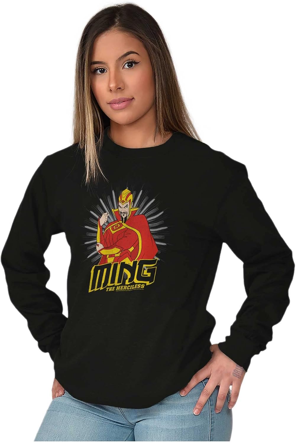 Brisco Brands Ming Merciless Flash Gordon Comics Long Sleeve Tshirt Men Women