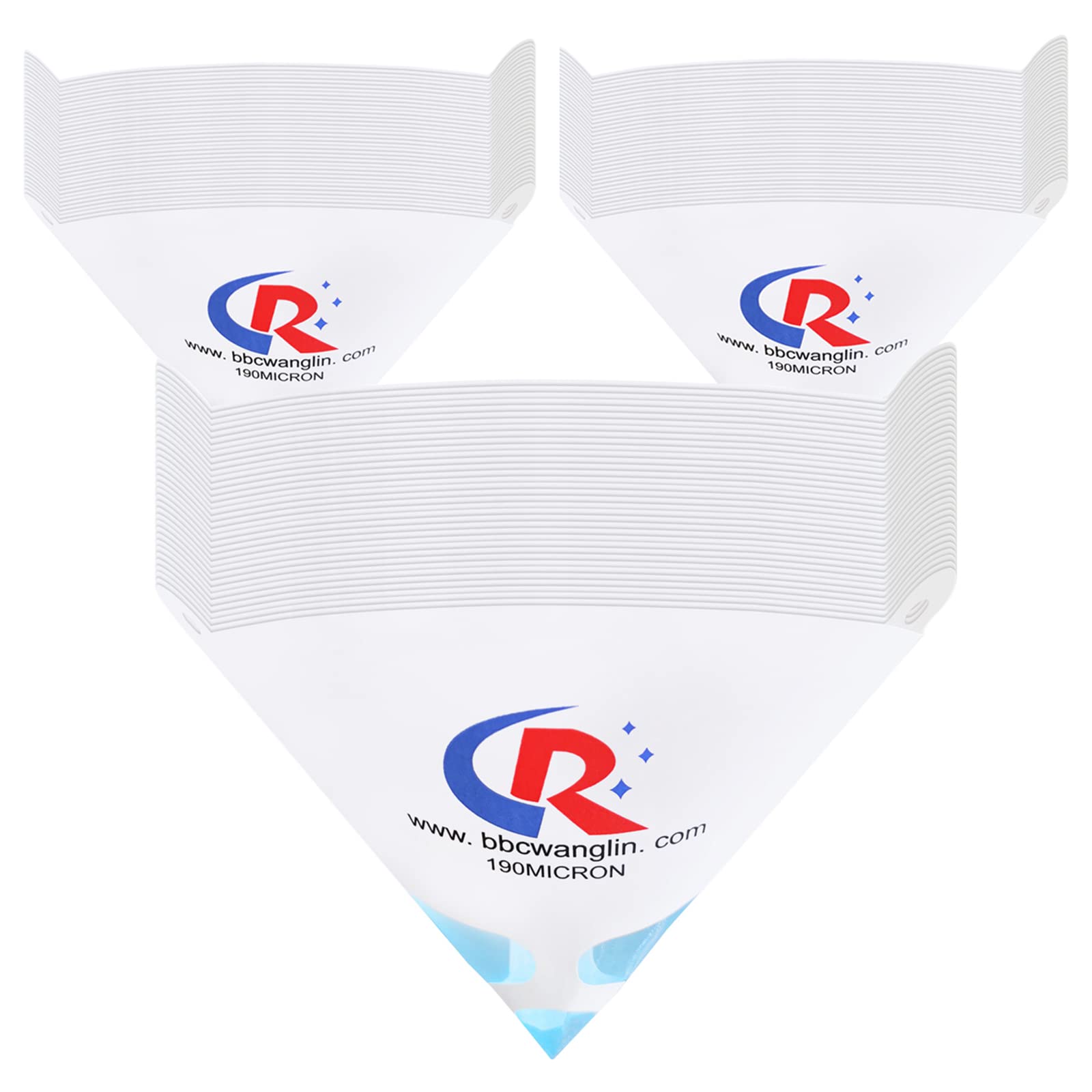 250 Pack of Paint Strainers, Paint Filter Strainer Paper Cone - 190 Micron Ultra-Flow Blue Fine Mesh for Automotive Paint Spray Guns, Resin