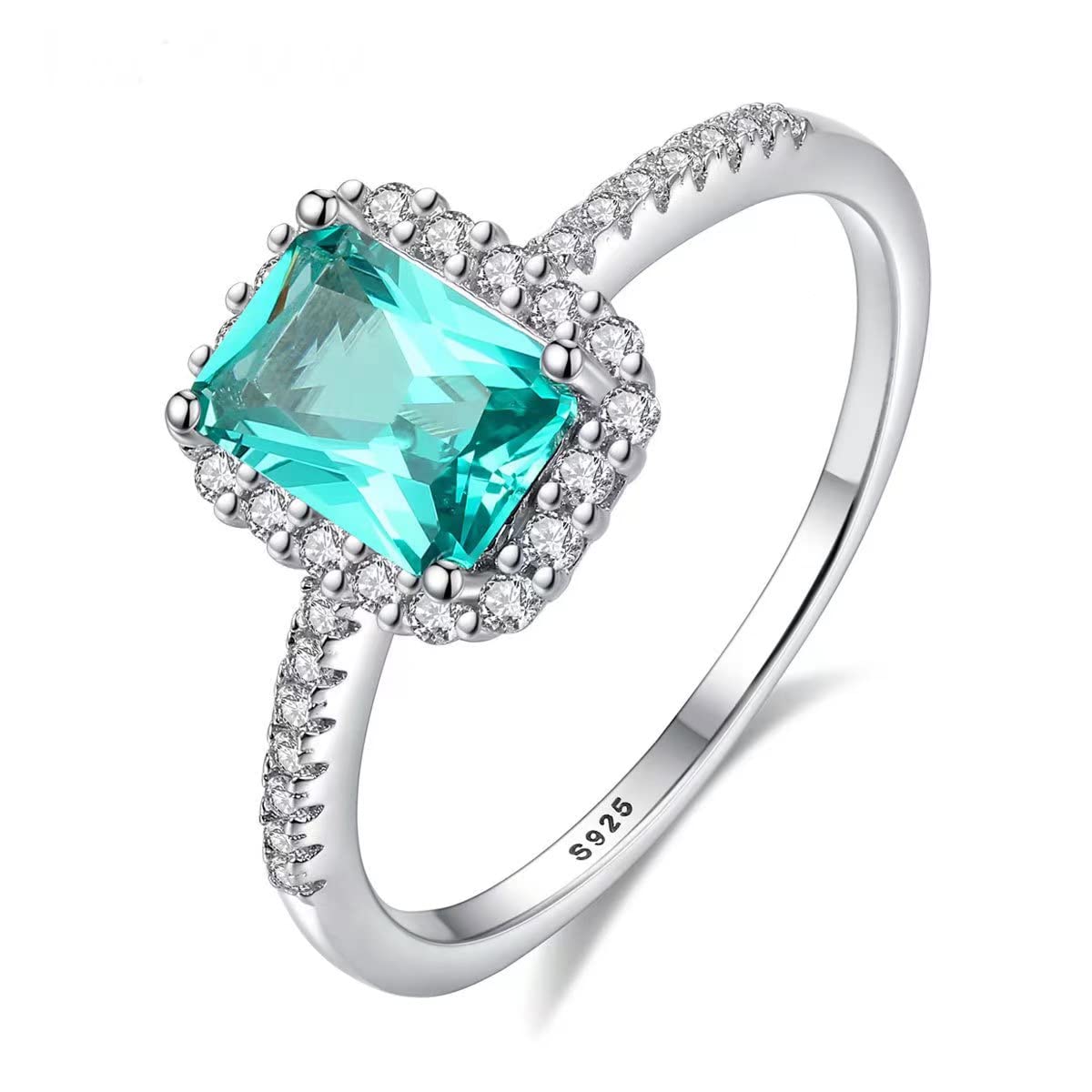SUYGGCK Rings Verlobungsringe Frauen 925 Sterling Silber Ring-A,8