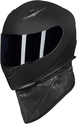 Miniatura 9 de ILM Full Face Motorcycle Street Bike Helmet with Removable Winter Neck Scarf + 2 Visors DOT Model-JK313