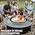 Solo Stove 42 Inch Fire Pit Surround Tabletop - Portable Protective Barrier for Wood Burning Fire Pits for Safety & Extra Space - Powder-Coated Steel and UV-Resistant Outdoor Fabric, Black