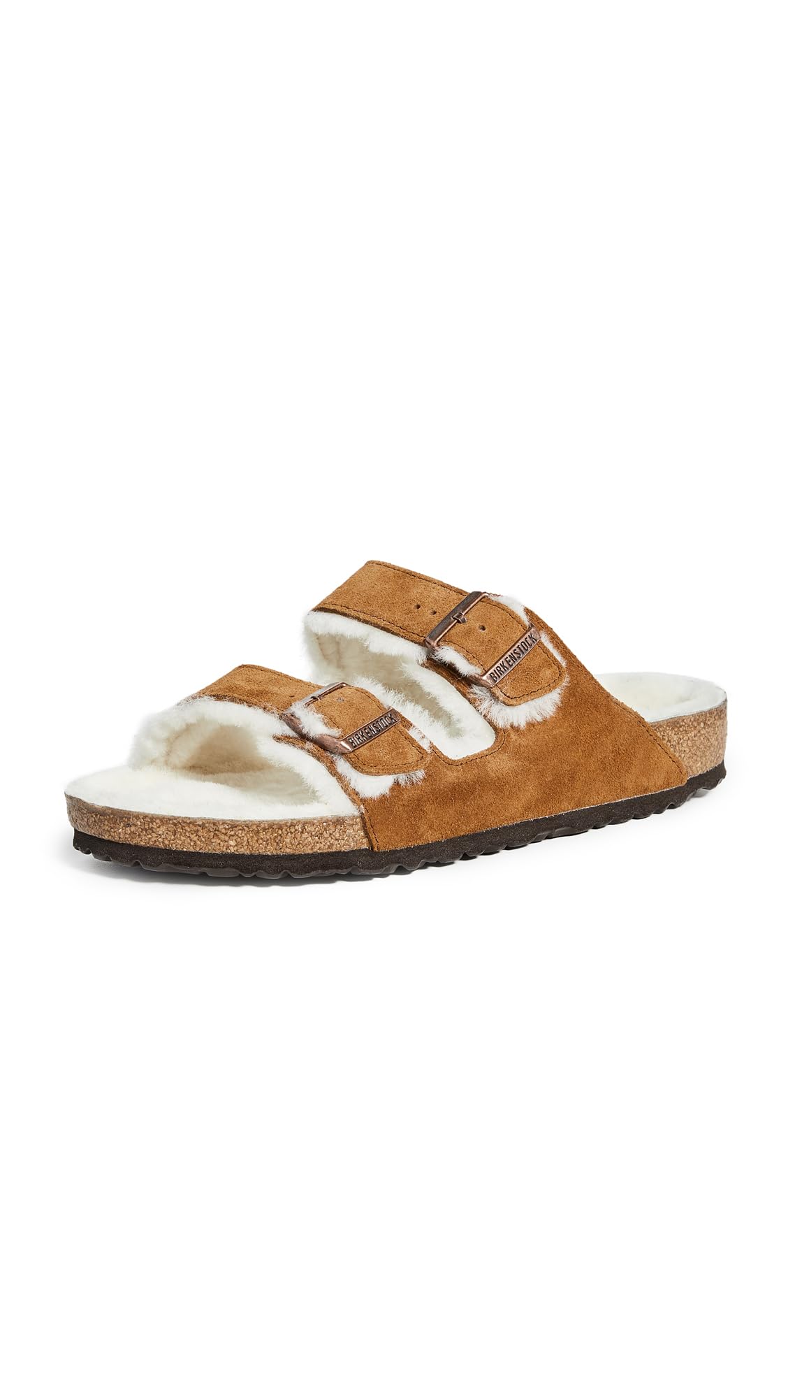 BirkenstockArizona Shearling Mink Beige Unisex Sandals 40 (US Women's 9-9.5)