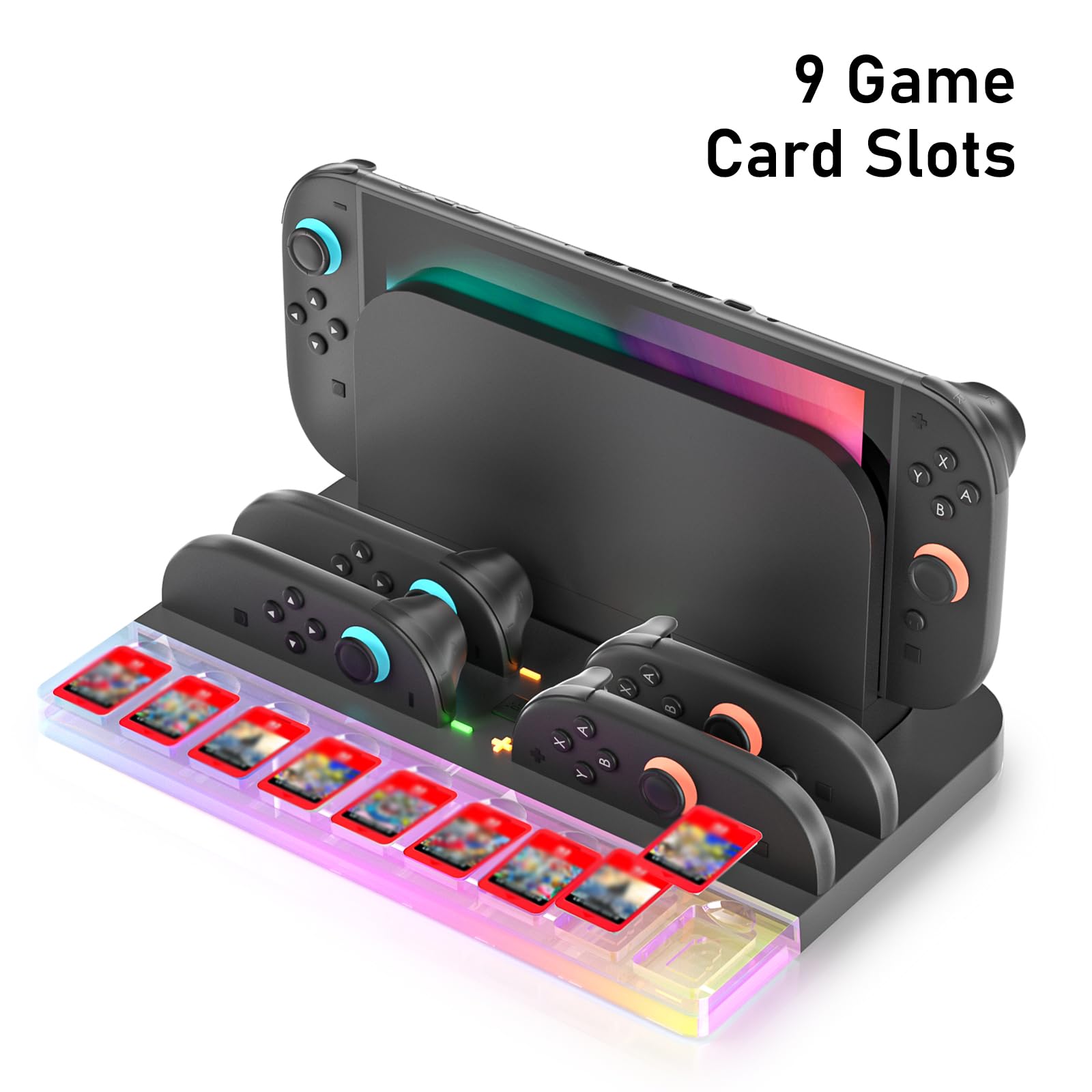 Switch ドッグ2つ　Joy-Con2セット　メモリーカード256MBつき Switch ドック2つJoy-Con 2セットメモリーカード128MBケース付