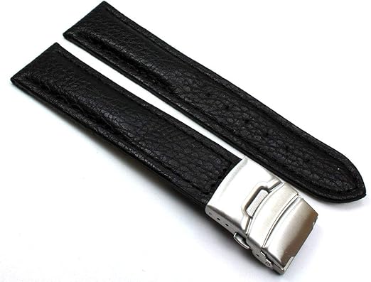 Cinturino Orologio In Vera Pelle - Universale Uomo/Donna, Fibbia Acciaio Inox, Effetto Litchi - Foto 6