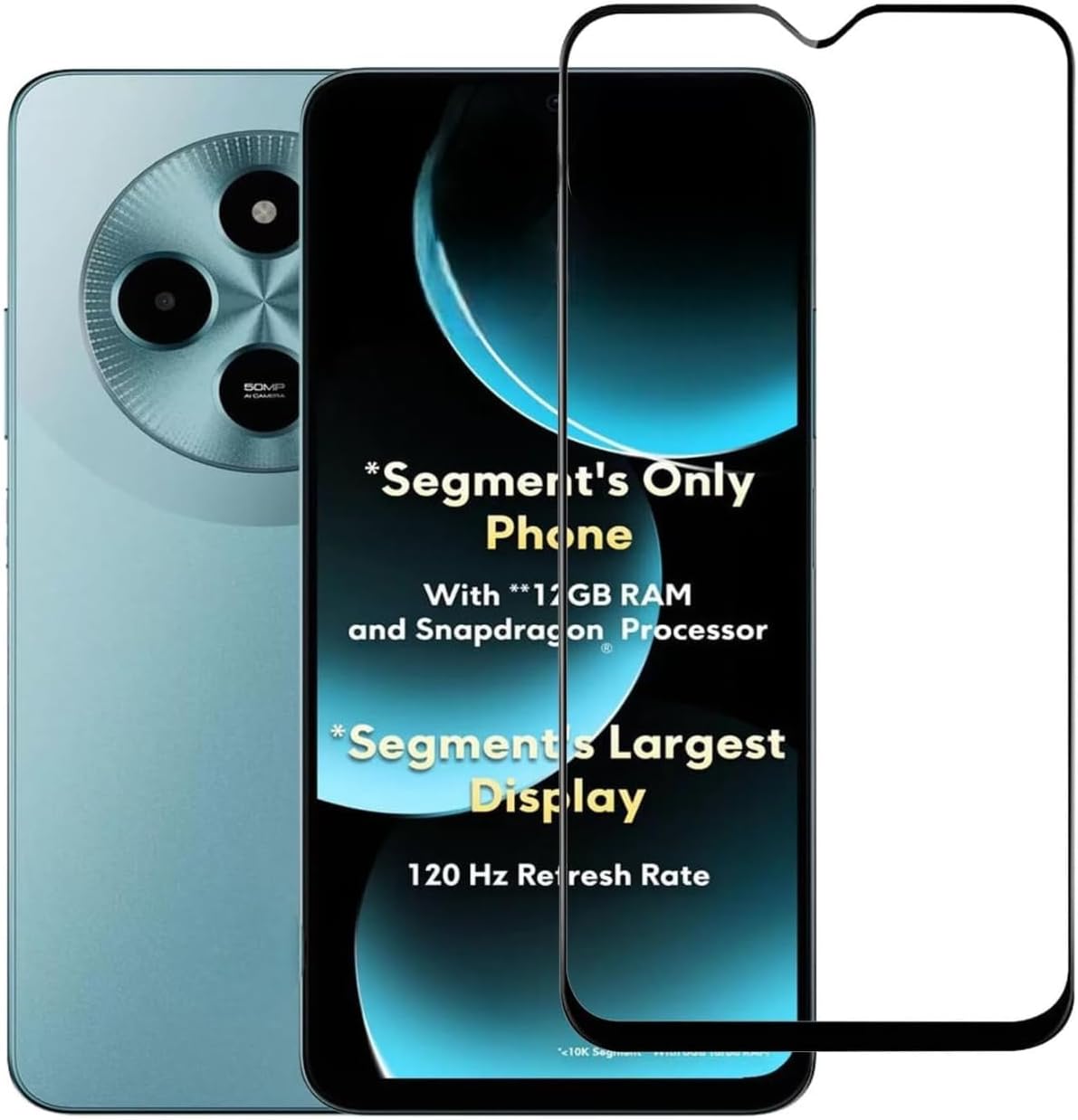 MoCoTech HD+ Edge-to-Edge Tempered Glass for POCO M7 5G – Full Screen Protector Guard, 9H Hardness, Anti-Scratch, Bubble Free, Case Friendly, Ultra Clear with Easy Installation Kit