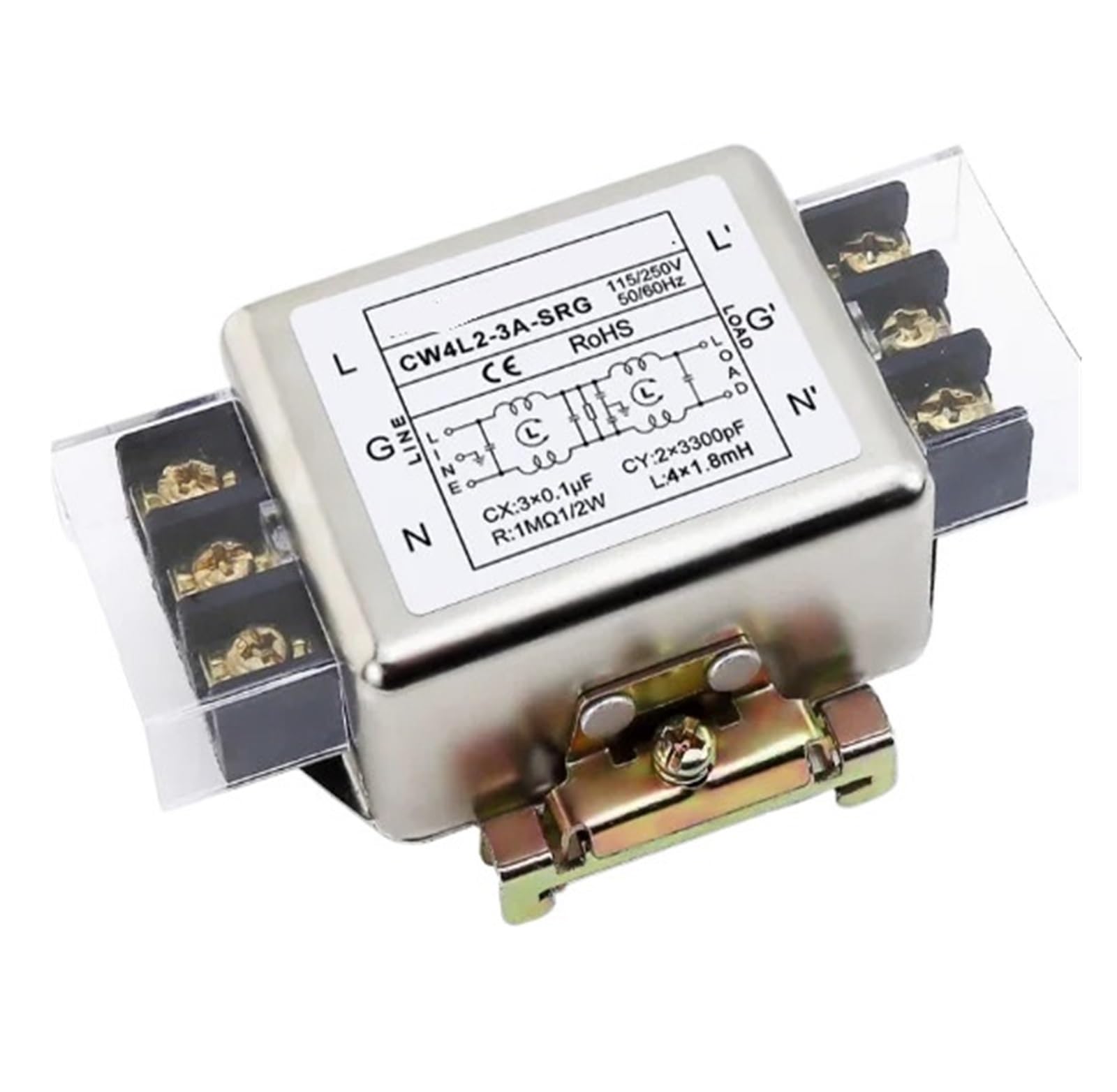 MBPAIHOP CW4L2-3A-SRG anti-interference AC 220C power filter circuit audio purifier dual terminal desktop dual stage rail type