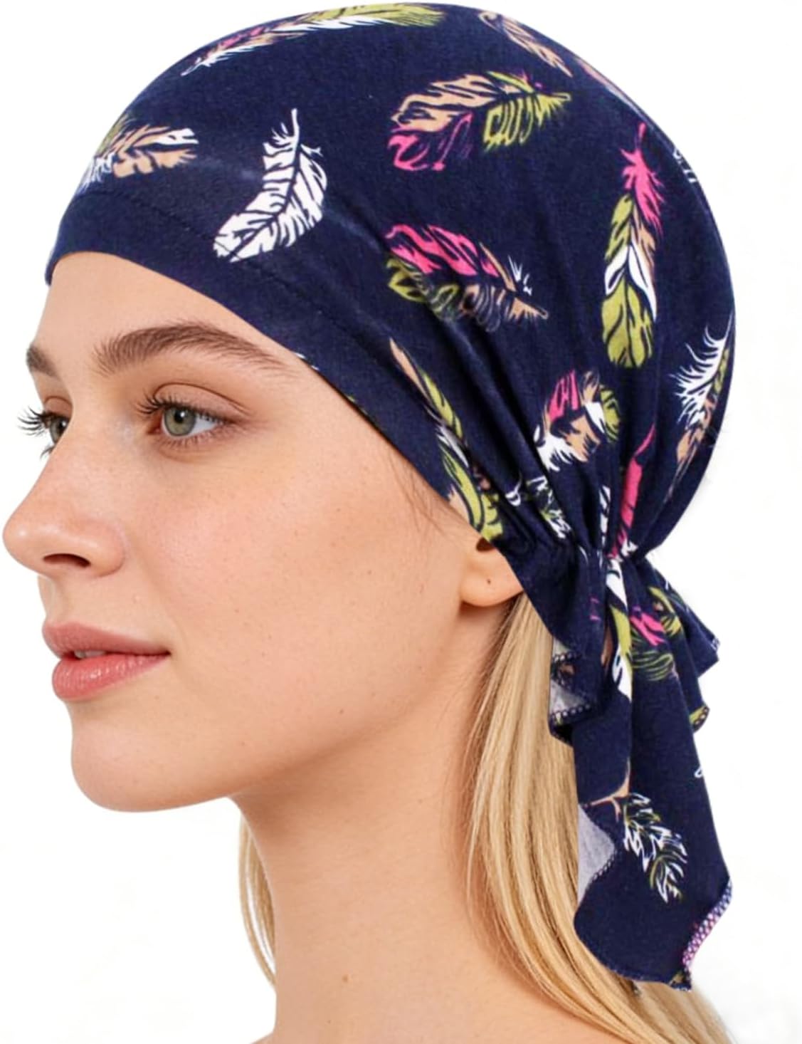 Chemo Headwear for Women Pre-Tied Head Scarf Slip On Headwraps Soft Turbans Cancer Hats Beanie Coverings Scarves