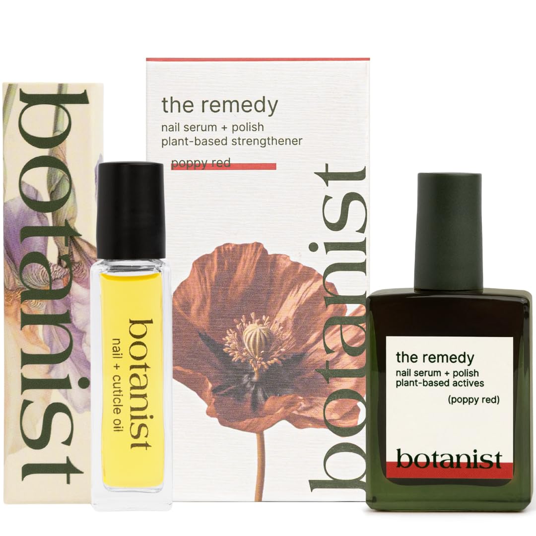 Botanist Nail Rescue Kit Nail Strengthening Polish Growth Serum Grow and Strengthen Nails Damaged from Acrylics Dip and