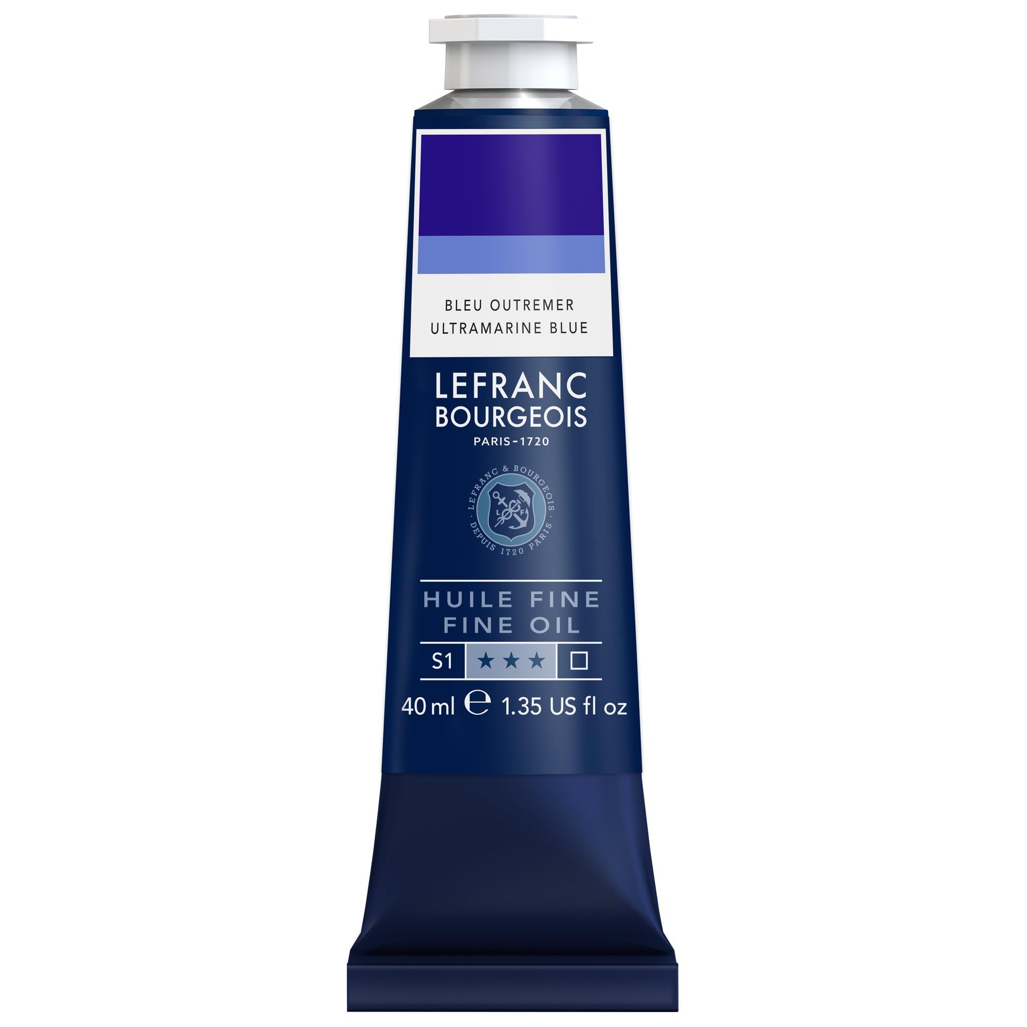 Lefranc Bourgeois 301769 Feine Ölfarbe in hervorragender Qualität,lichtecht mit gleichmäßige Konsistenz, 40ml Tube, ideal für Keilrahmen, Leinwand, Malkarton - Blauviolett