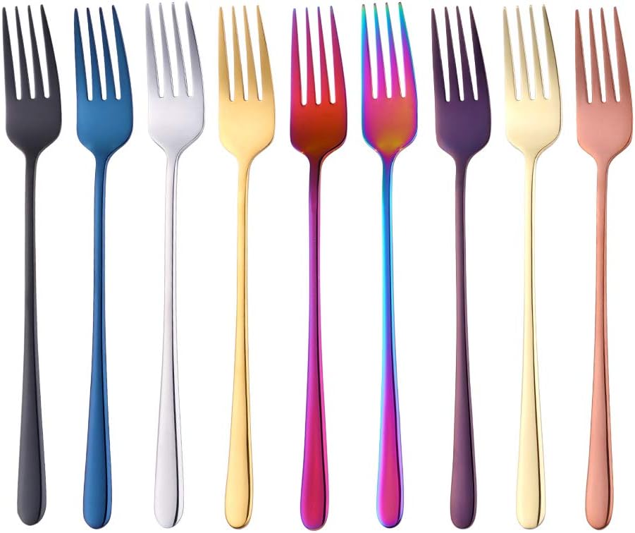 18/10 Stainless Steel Dinner Froks, 8.5 inch, Set of 9