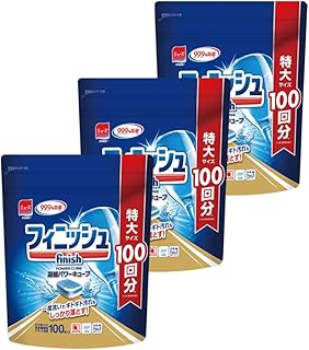 【まとめ買い】フィニッシュ 食洗機 洗剤 タブレット パワーキューブ L 100個 ×3袋(300回分)