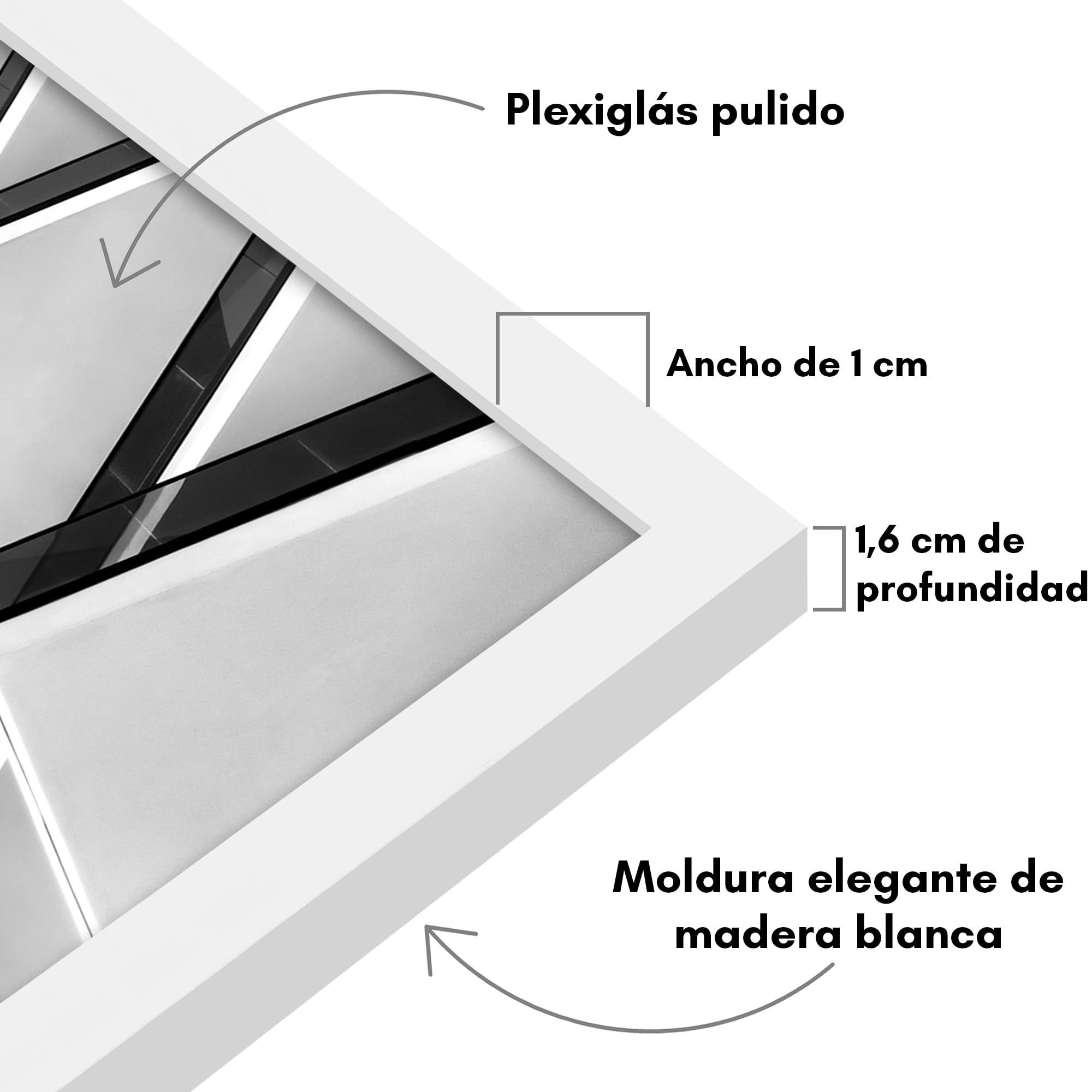 Americanflat Marco de Fotos de A3 en Blanco - Marco de Fotos de Moldura Fina con Cubierta de Plástico Resistente y Accesorios para Colgar en Pared - 5 Unidades