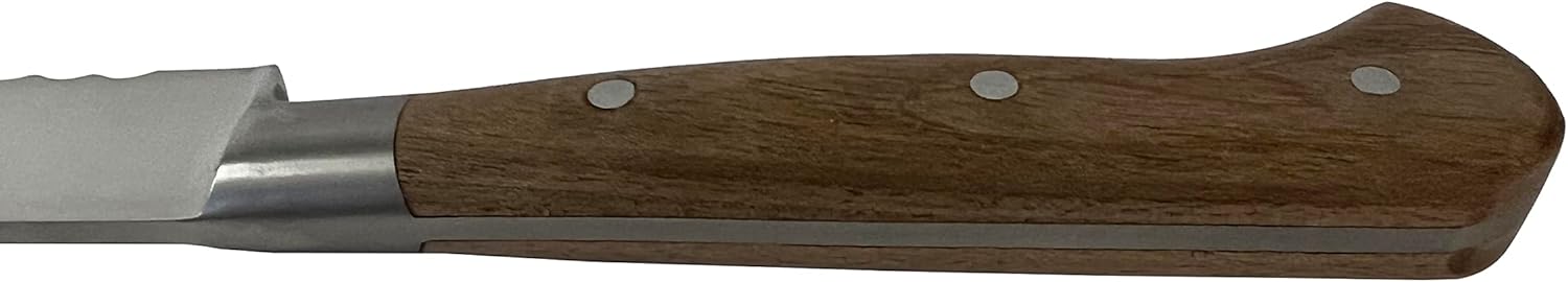 Laguiole en Aubrac Classic Stainless Fully Forged Steel Made In France Bread Knife With Walnut Handle, 8-in