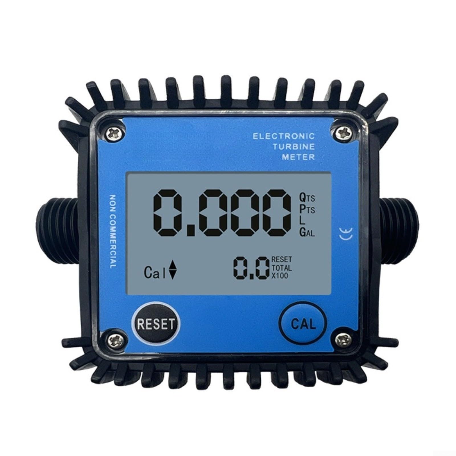 Medidor digital de flujo de engranajes 1-20L/min ±1% de precisión Pantalla LCD, para monitoreo de productos químicos de metanol diésel en sistemas industriales azul (0.1-7L-min)