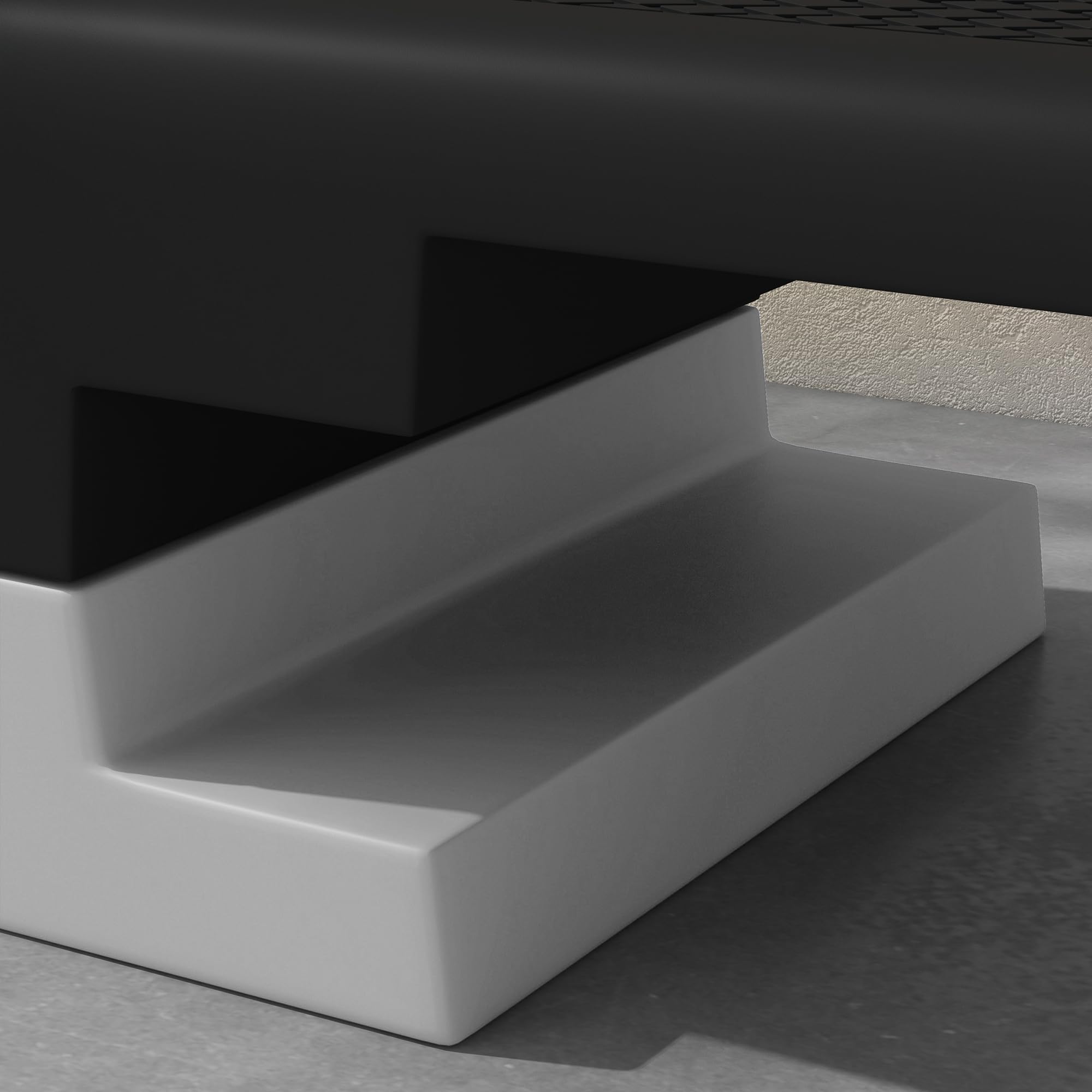 SPORTNOW Stepper réglable en hauteur avec marches amovibles et fond antidérapant, étape aérobic en ABS, 97 x 36 x 15/20/25 cm, gris