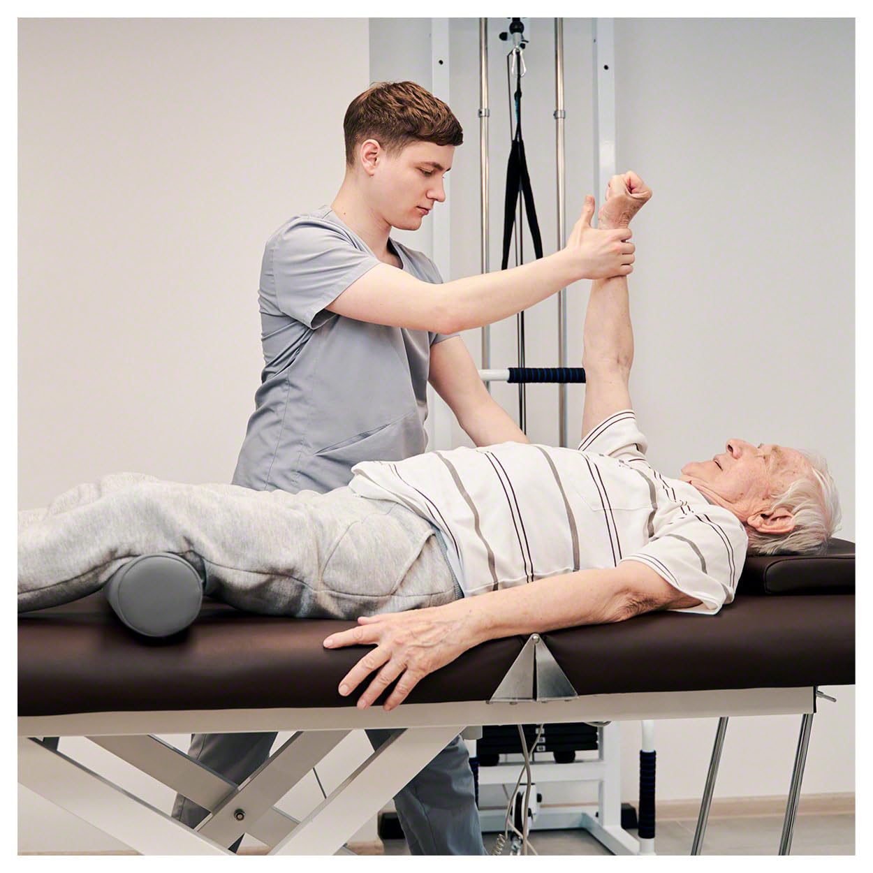 Sport-Tec Lagerungsrolle Lagerungskissen Knierolle Fitnessrolle für Massageliege 10x40 cm