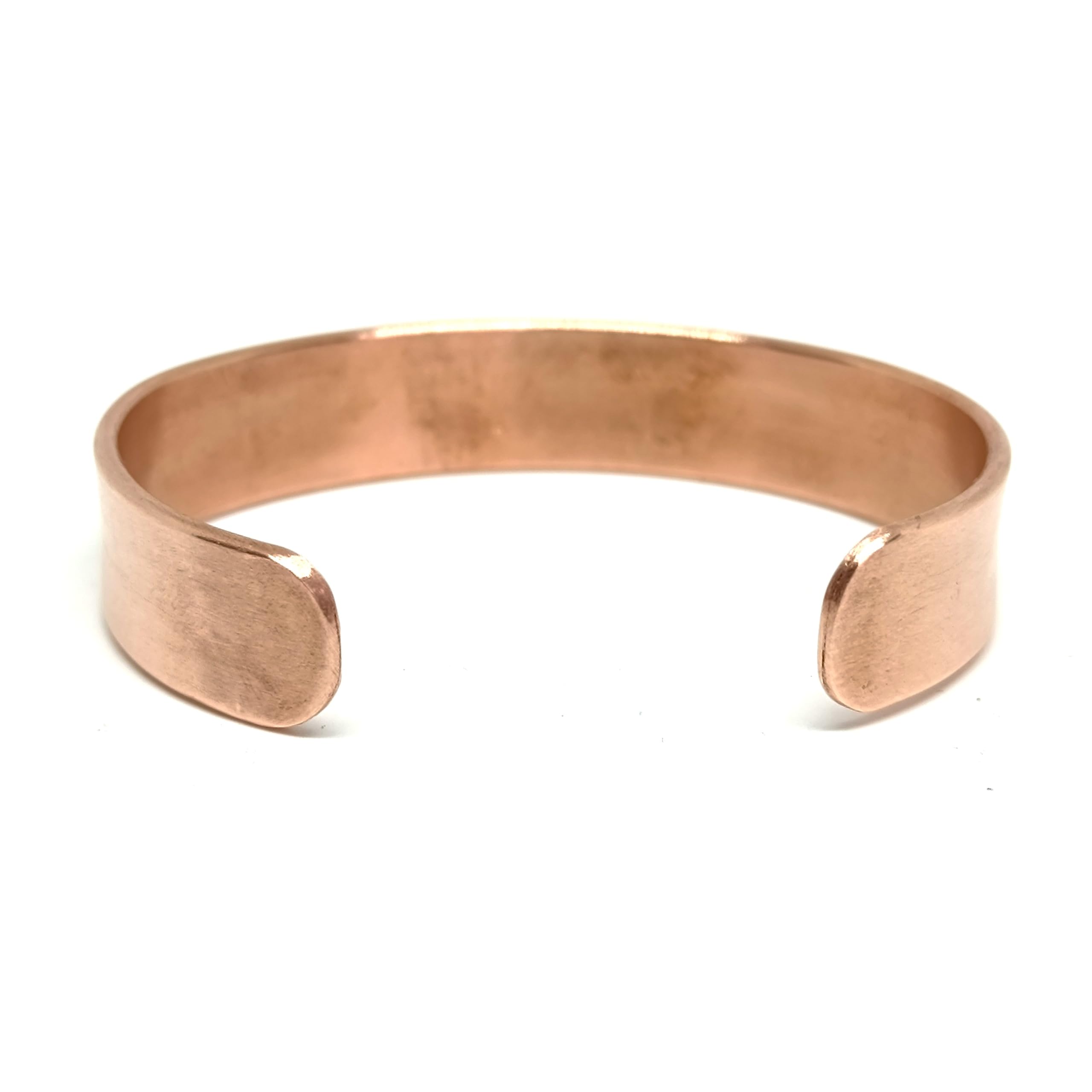 Genérico Pulsera de Cobre Hecha a Mano, 100% Cobre Puro, Joyería para Hombre, Brazalete de 14 mm, Regalo de Septimo Aniversario