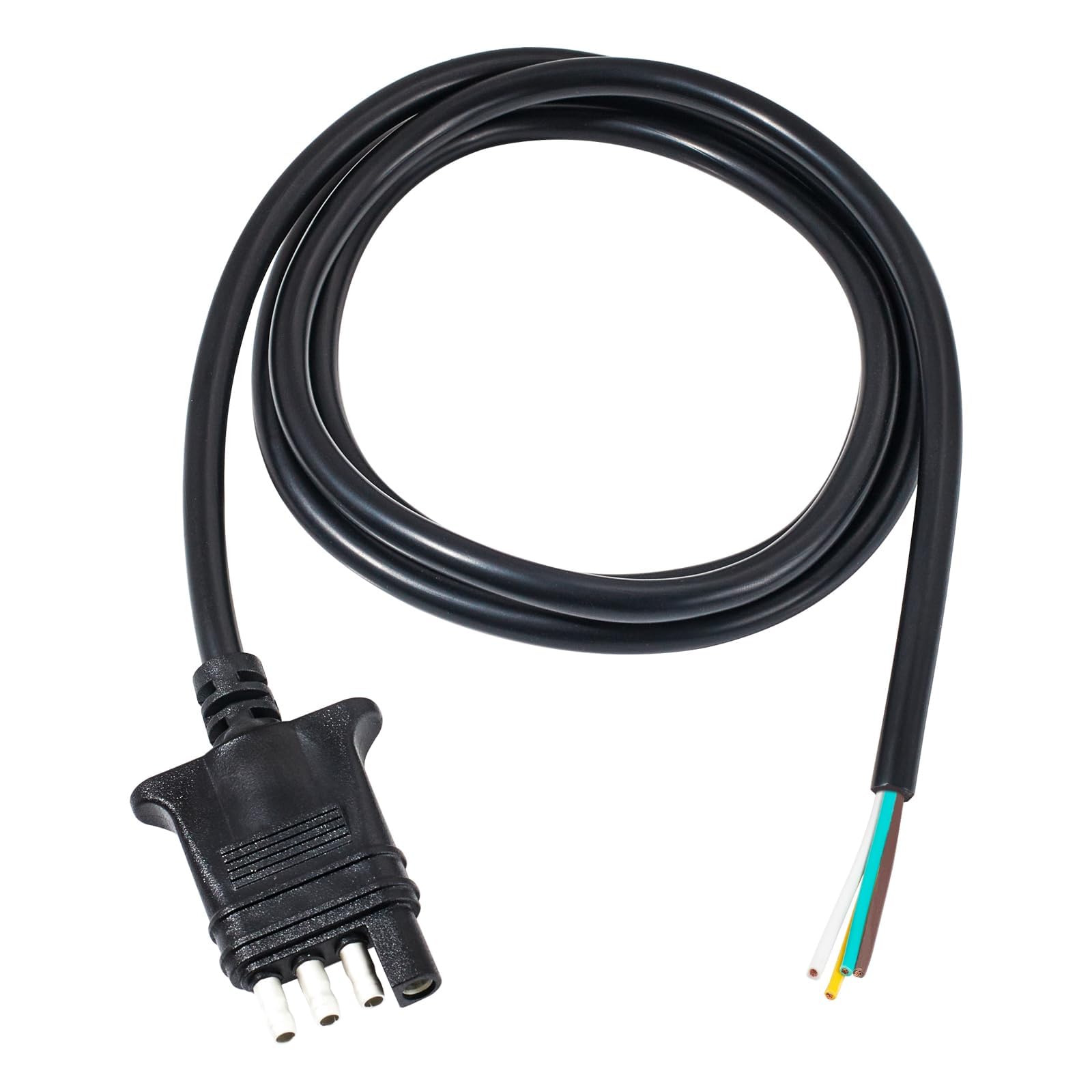 4 Way Trailer End Connector Wire 5 Feet Jacketed