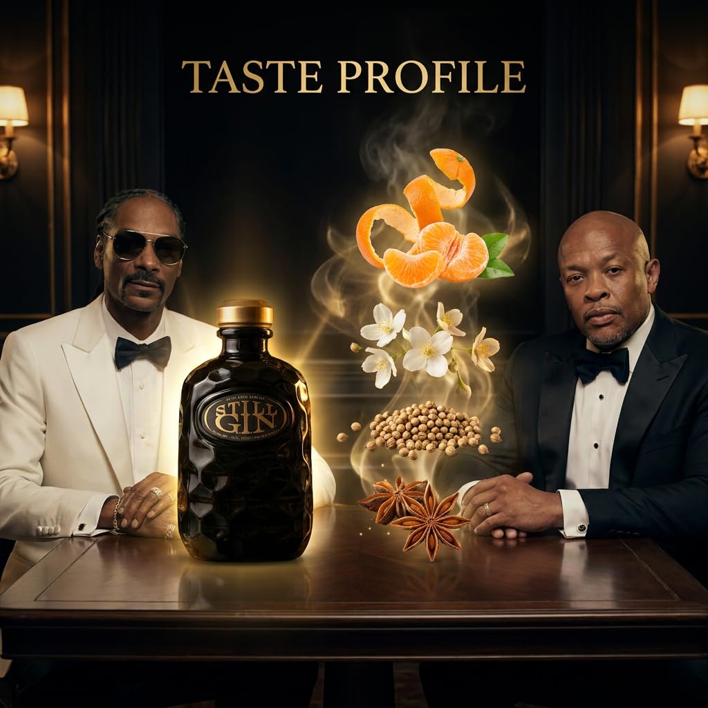 Still GIN Distilled Gin by Dre and Snoop, 700ml, 42,5% Vol., Premium Botanical Spirit mit Mandarine, Jasmin und Koriander