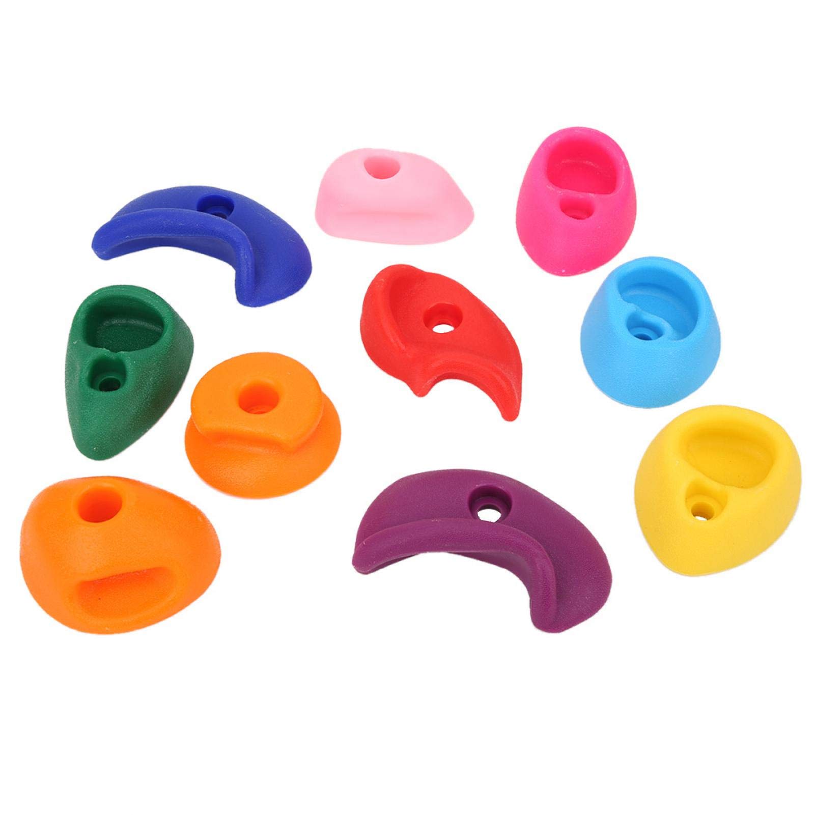 Kletternde Felswandgriffe, Verschleißfestigkeit Klettergriffe Große Klettergriffe Kletterwandgriffe Mehrfarbig für den Außenbereich für(Small 10 Pieces)