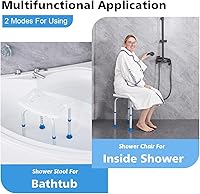 Vista 4 de Silla de ducha FSA/HSA elegible para ducha interior, taburete de ducha para interior de bañera, asiento de ducha de montaje sin herramientas