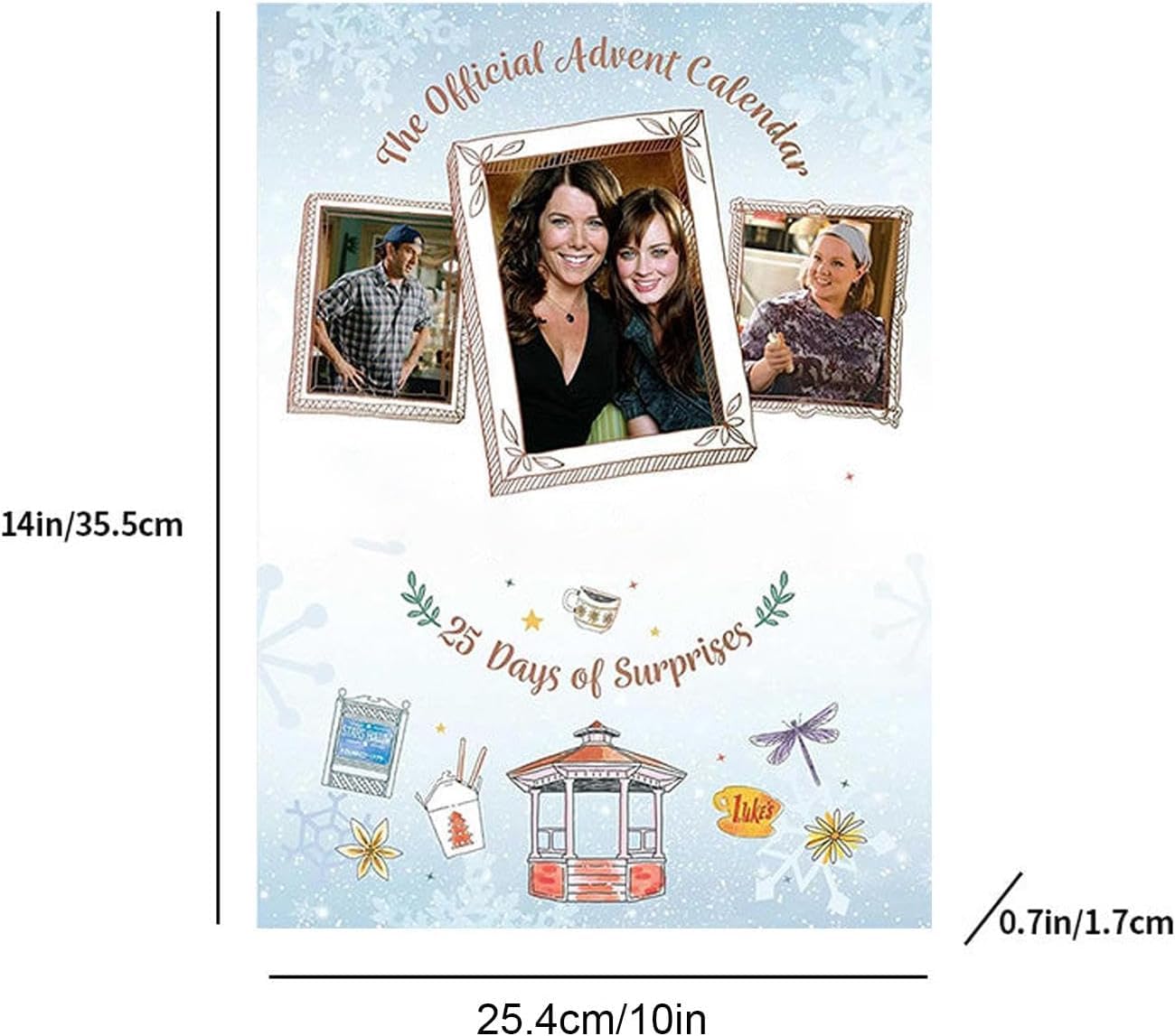 Gilmores Girls Calendario dell'Avvento 2024 | Gilmores Girls Merch Calendario dell'Avvento di Natale 2024 | Calendario dell'Avvento tascabile 25 giorni Gilmore Girl Calendario dell'Avvento con Toppe,
