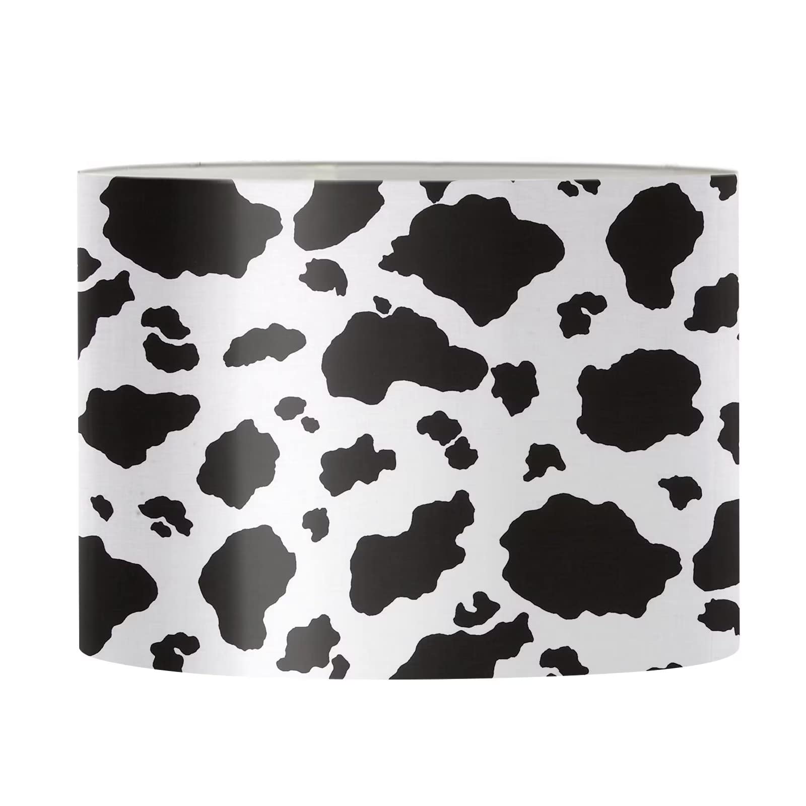 Suhoaziia Black and White Cow Print Round Shaped Lampshade, Women Men's Family Lamp Shade for Farmhouse, Office, Home Decor